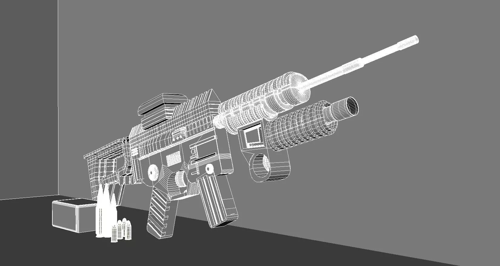 M416 Model and Textures 3D Model Rifle for Military Enthusiasts Free 3D model_0