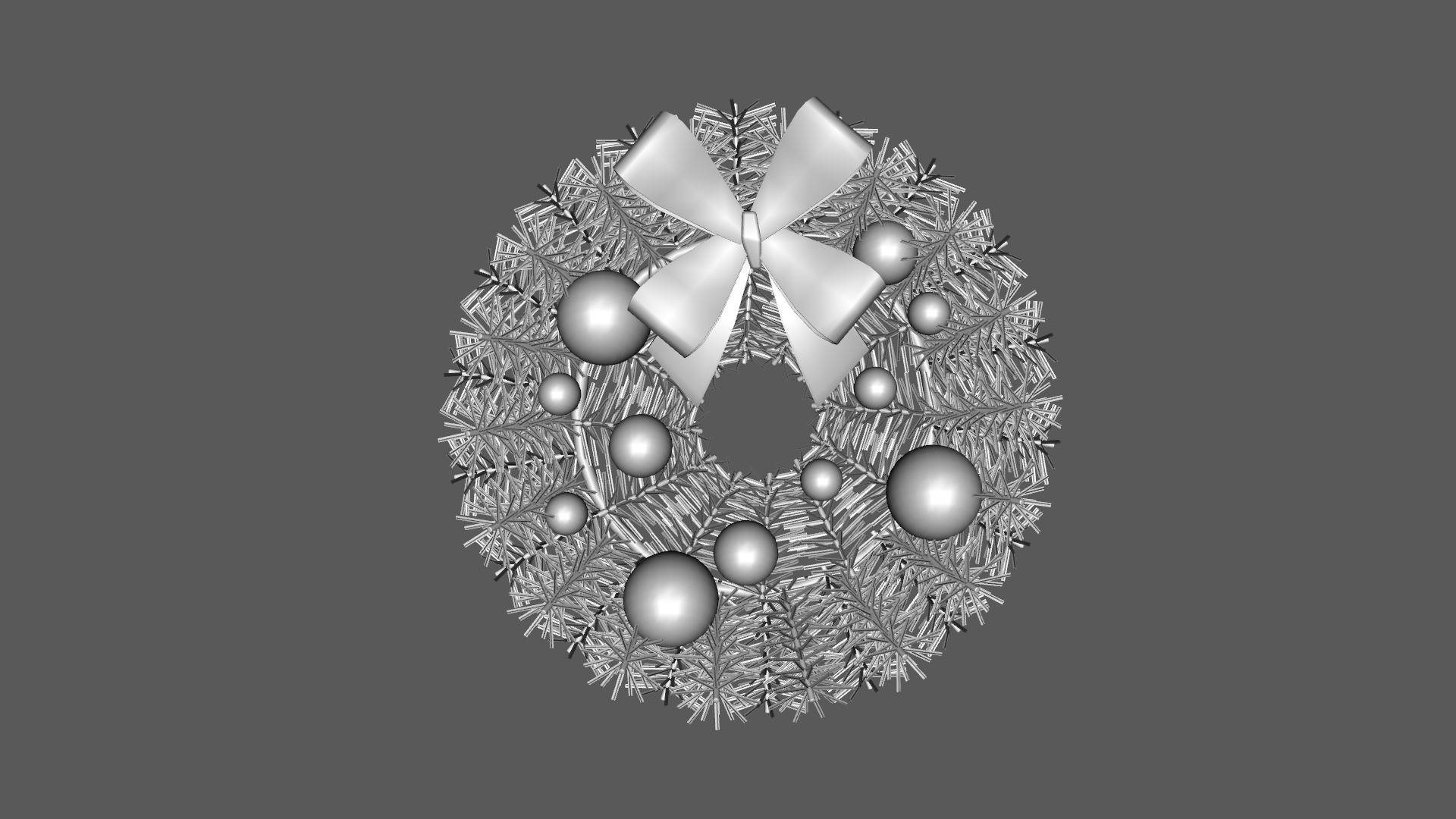 Wreath Low-poly 3D model_9