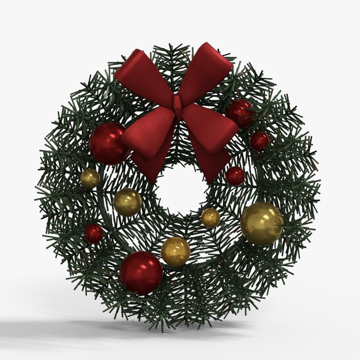 Wreath Low-poly 3D model_6