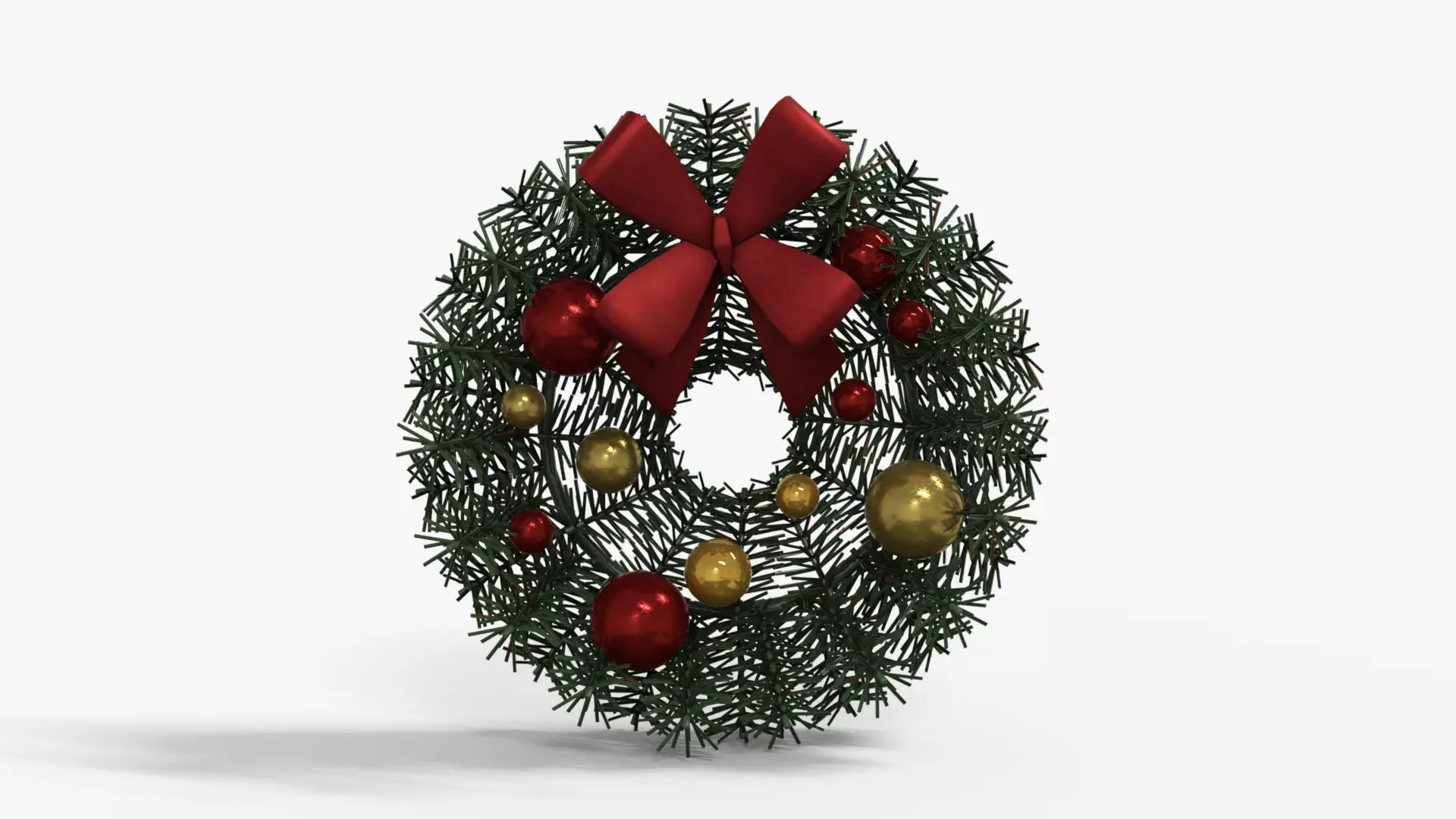Wreath Low-poly 3D model_0