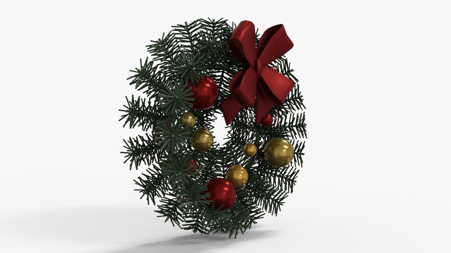 Wreath Low-poly 3D model_3