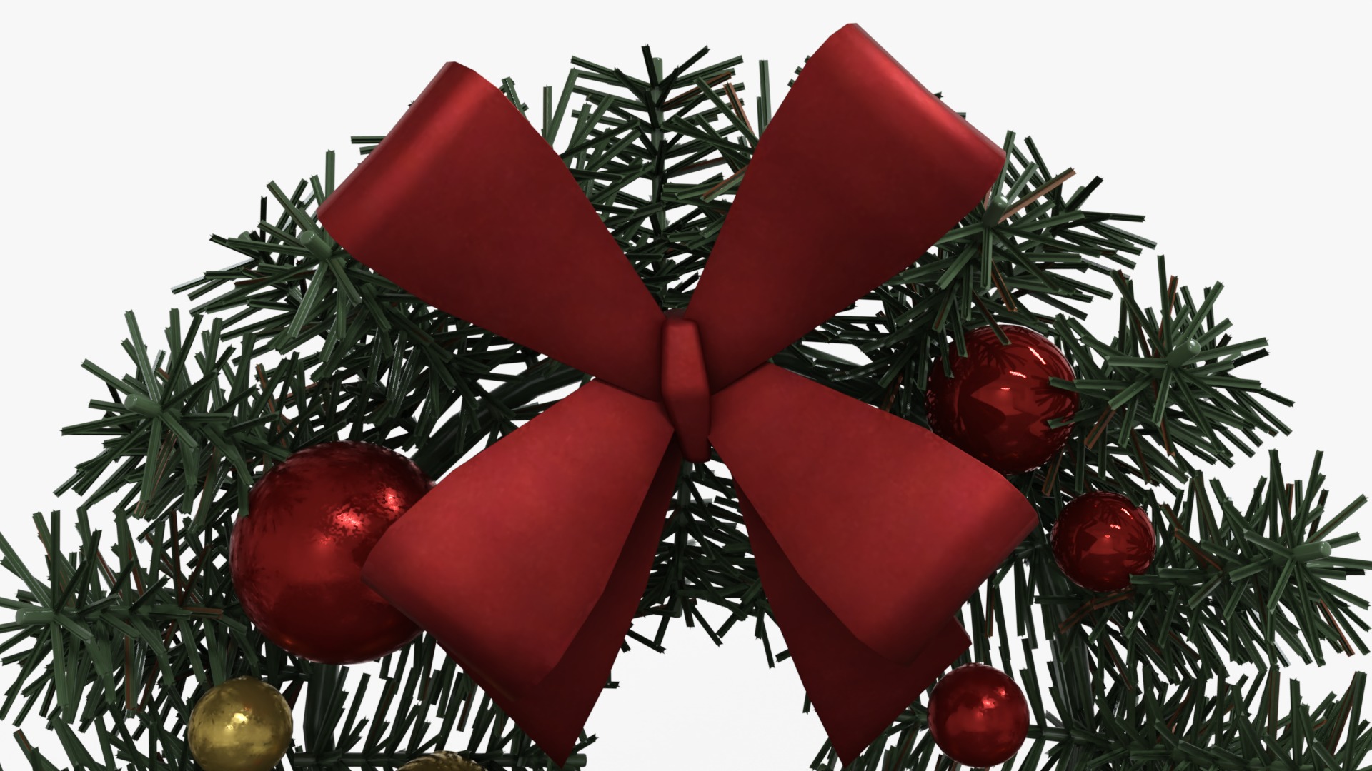 Wreath Low-poly 3D model_1