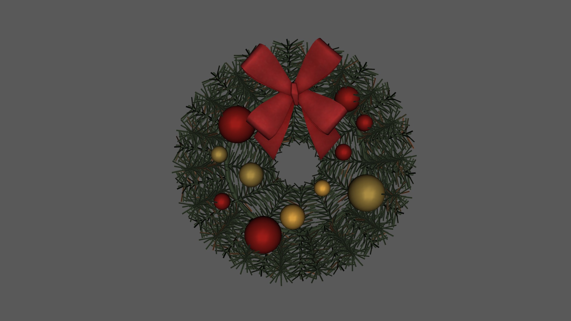 Wreath Low-poly 3D model_8