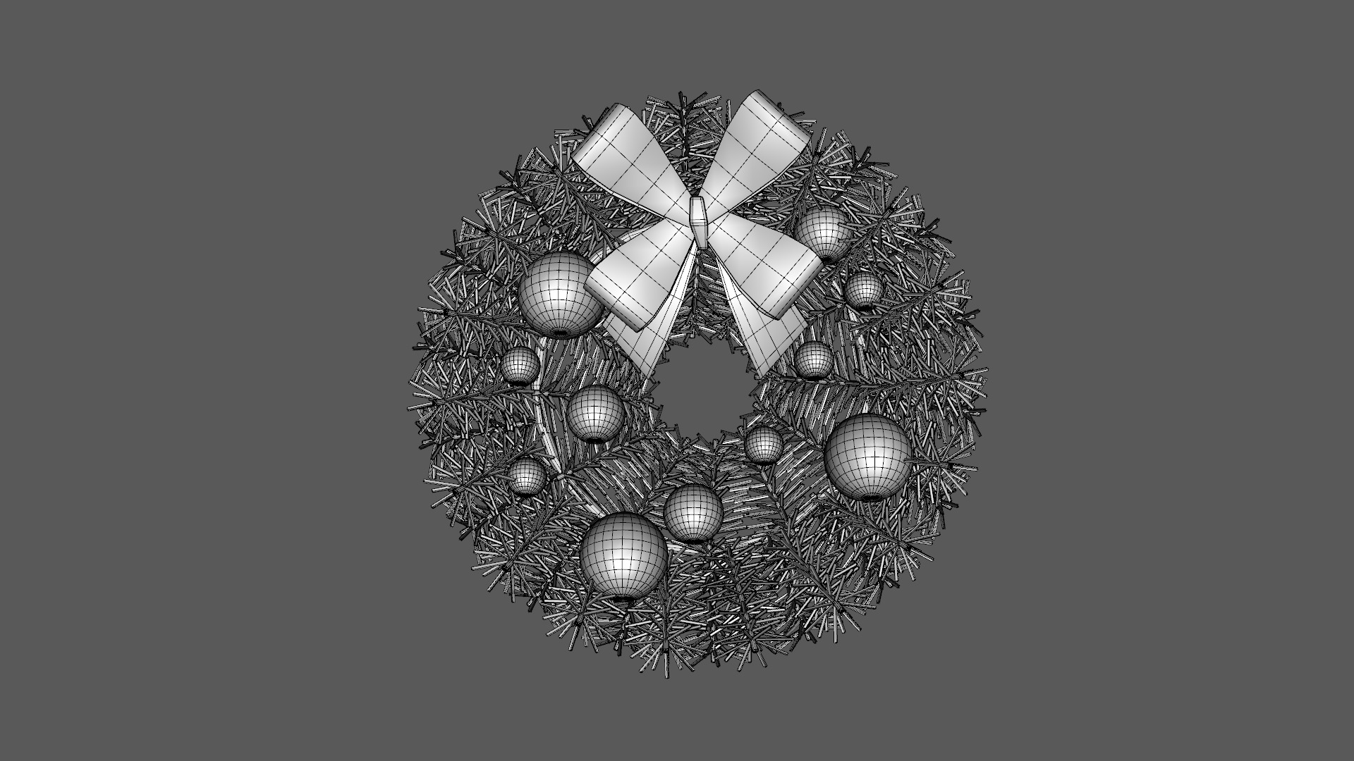 Wreath Low-poly 3D model_10