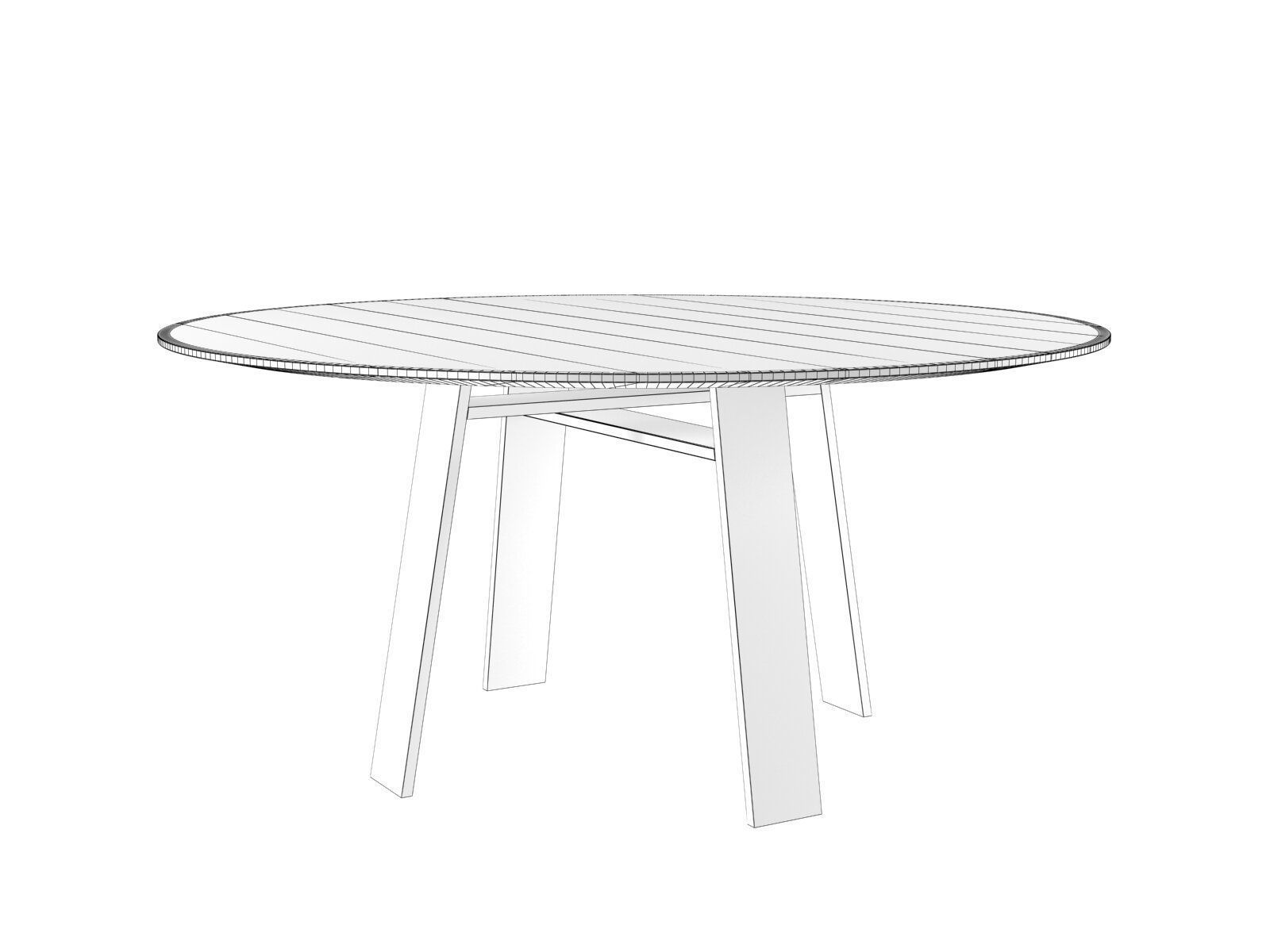 Bondt Round Dining Table 3D model_2