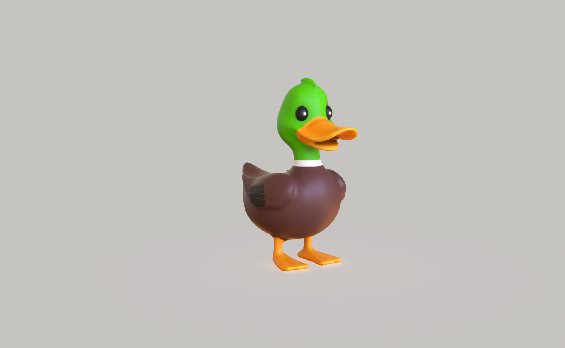 Cartoon Duck Cute 04 Low-poly 3D model_1