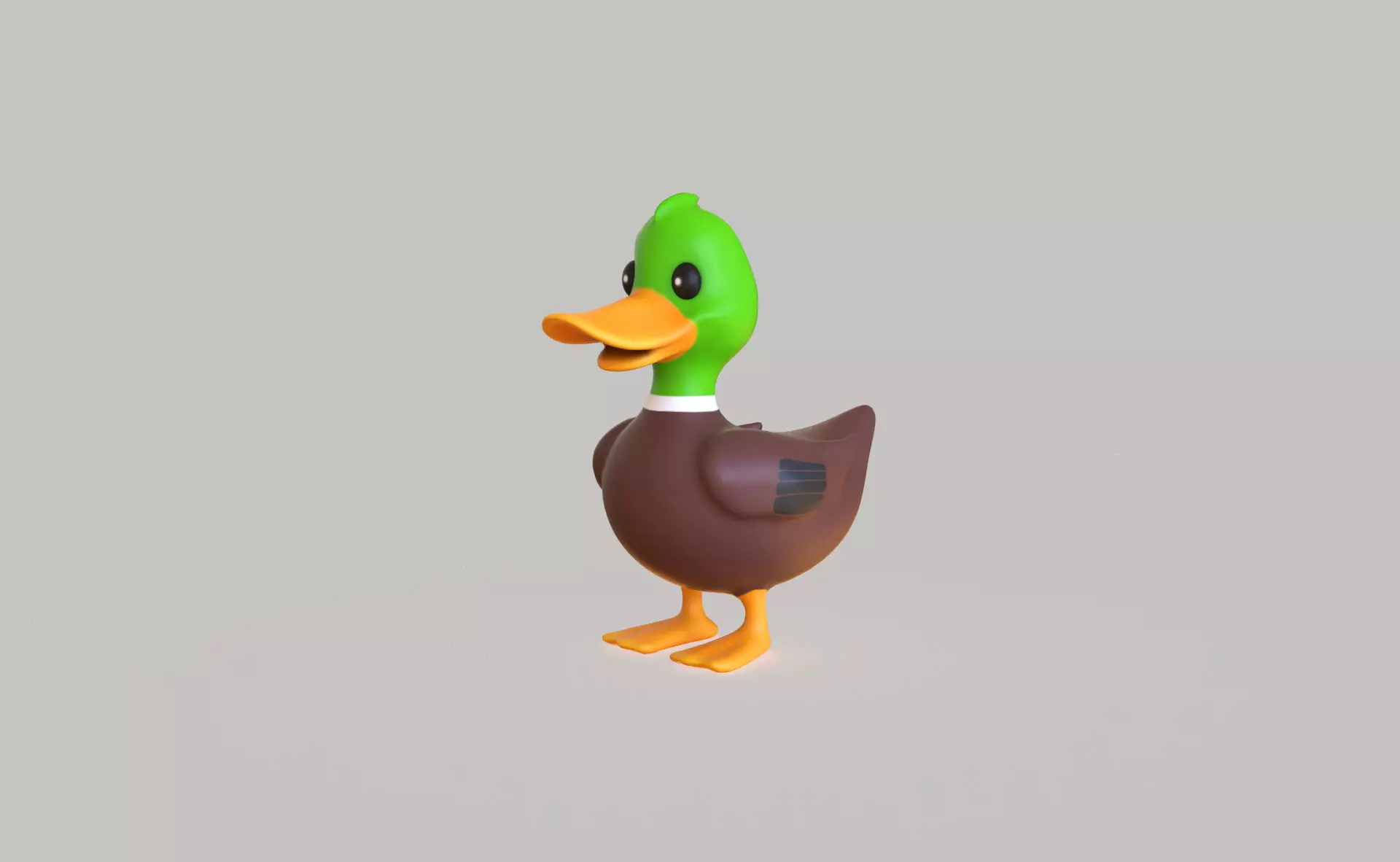Cartoon Duck Cute 04 Low-poly 3D model_0