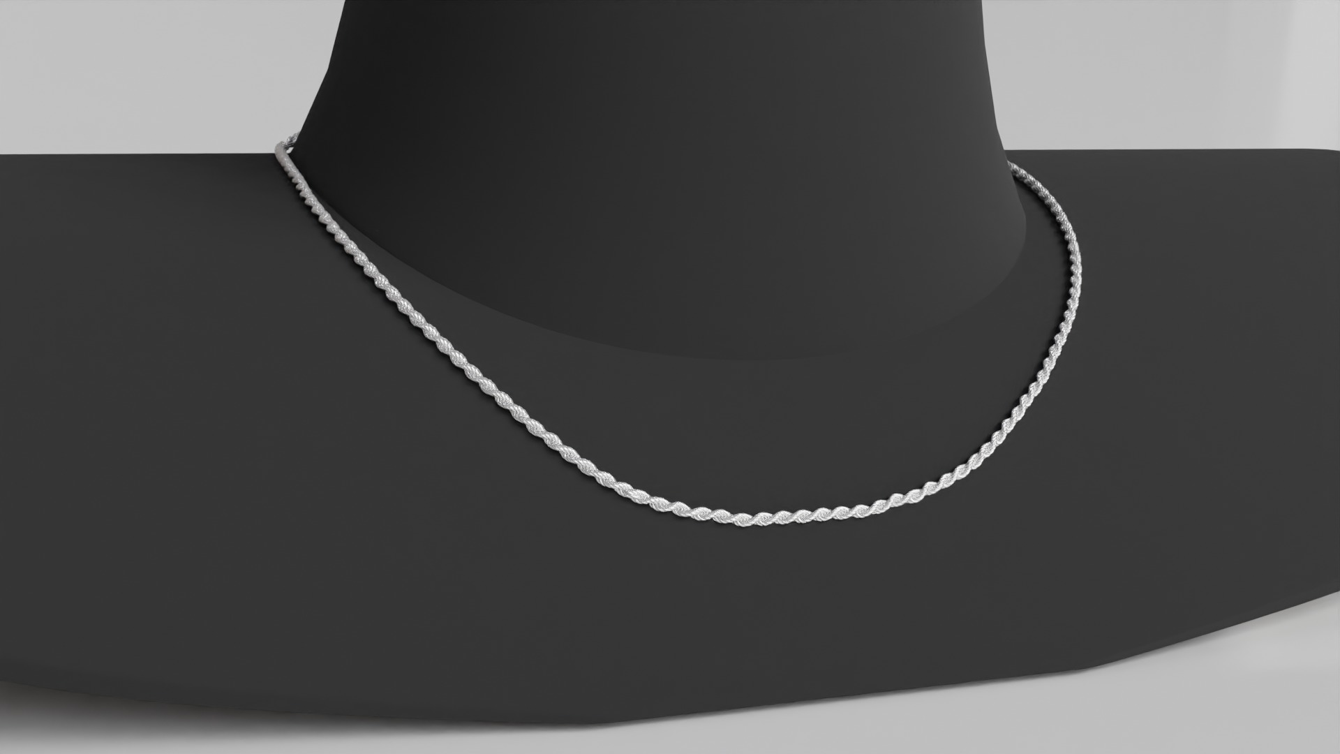 Photorealistic Endless Rope Necklace 3D model_7
