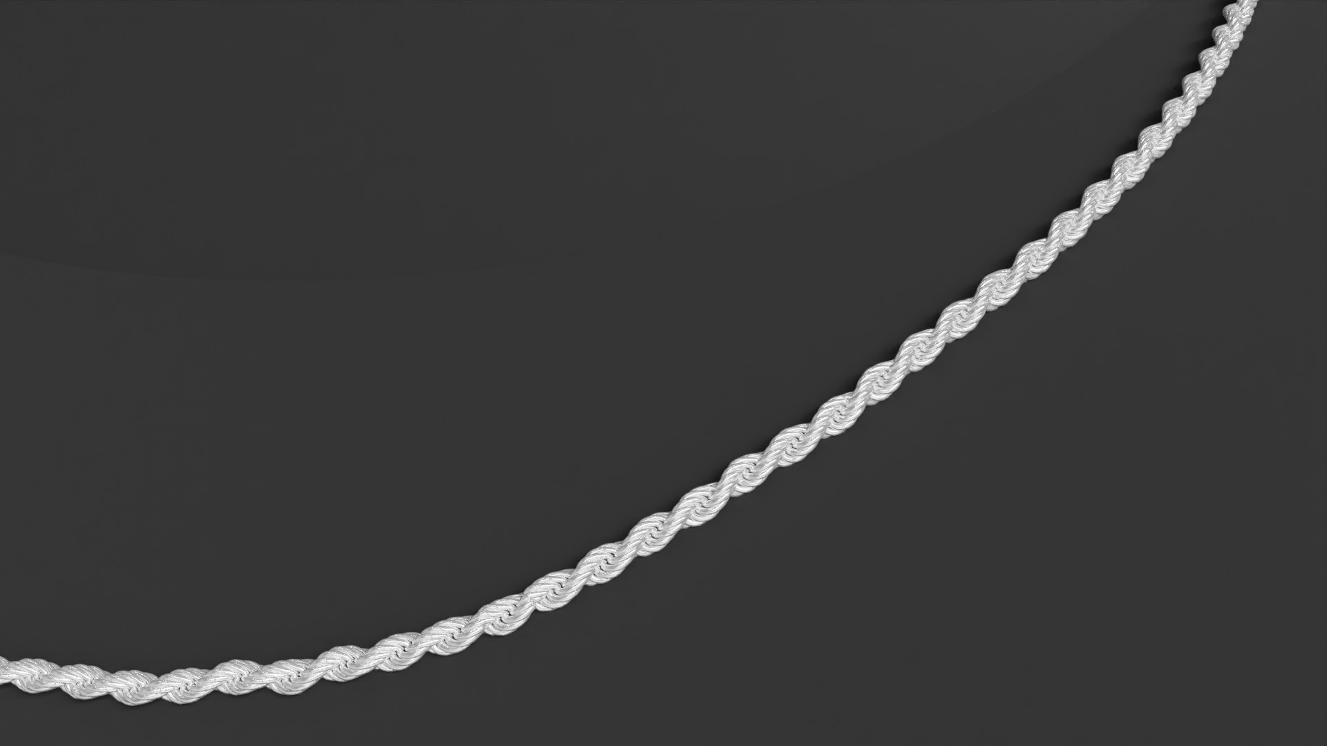 Photorealistic Endless Rope Necklace 3D model_9