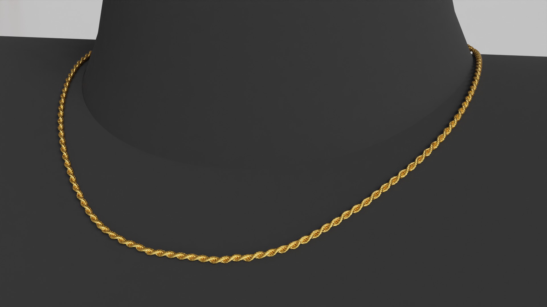 Photorealistic Endless Rope Necklace 3D model_3