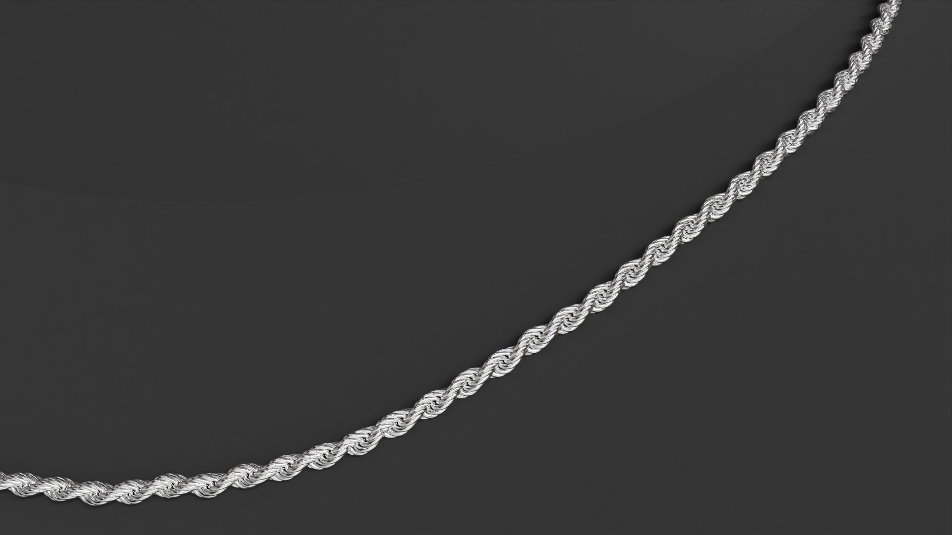 Photorealistic Endless Rope Necklace 3D model_13