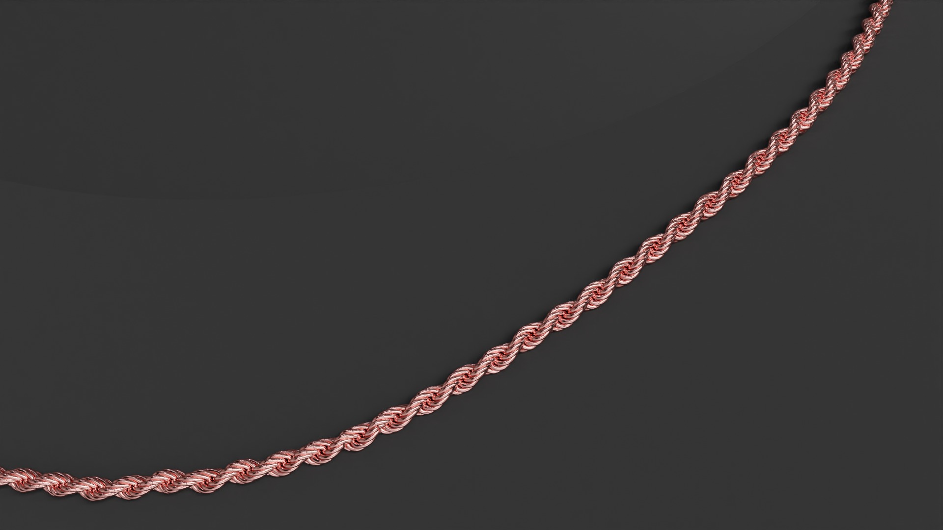 Photorealistic Endless Rope Necklace 3D model_6