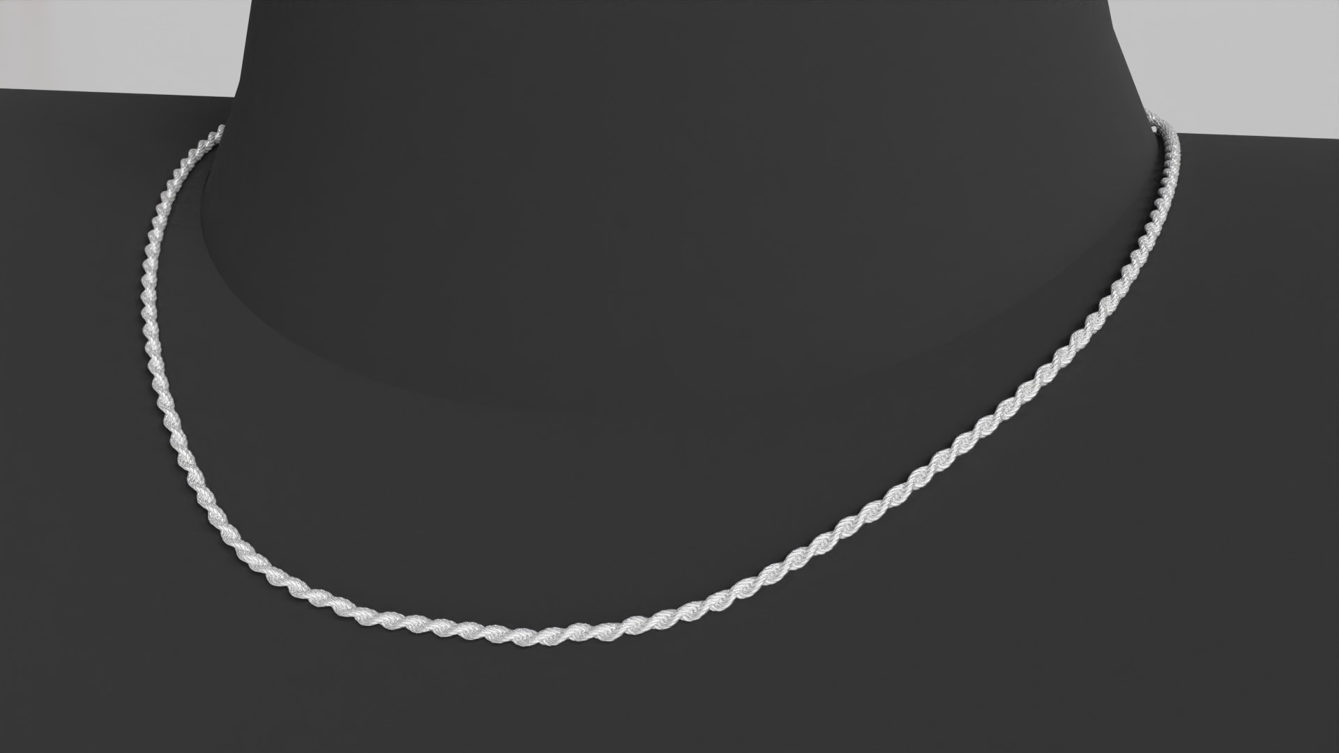 Photorealistic Endless Rope Necklace 3D model_8