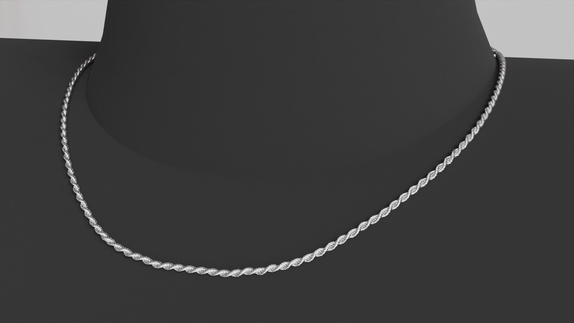 Photorealistic Endless Rope Necklace 3D model_12