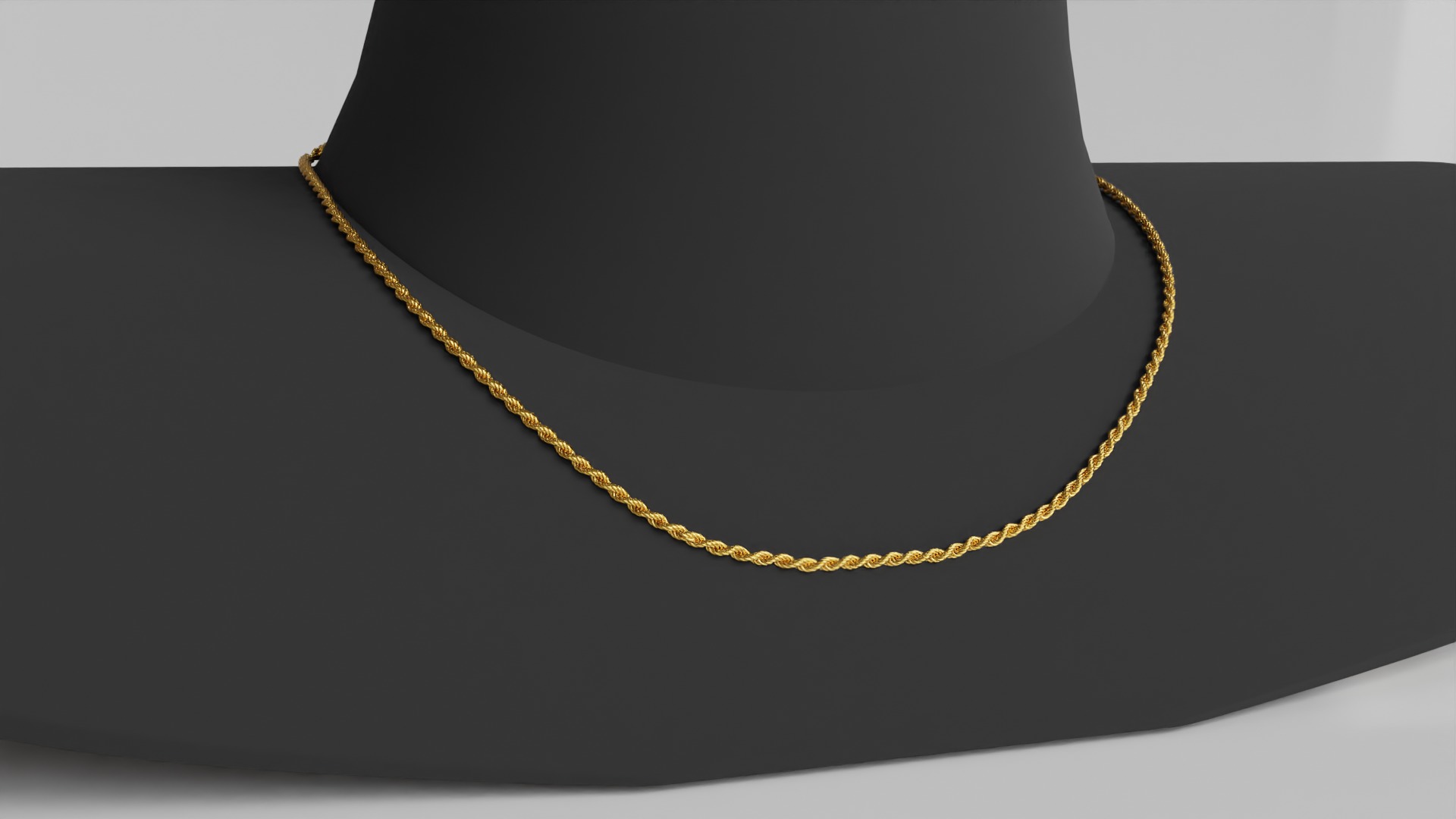 Photorealistic Endless Rope Necklace 3D model_1
