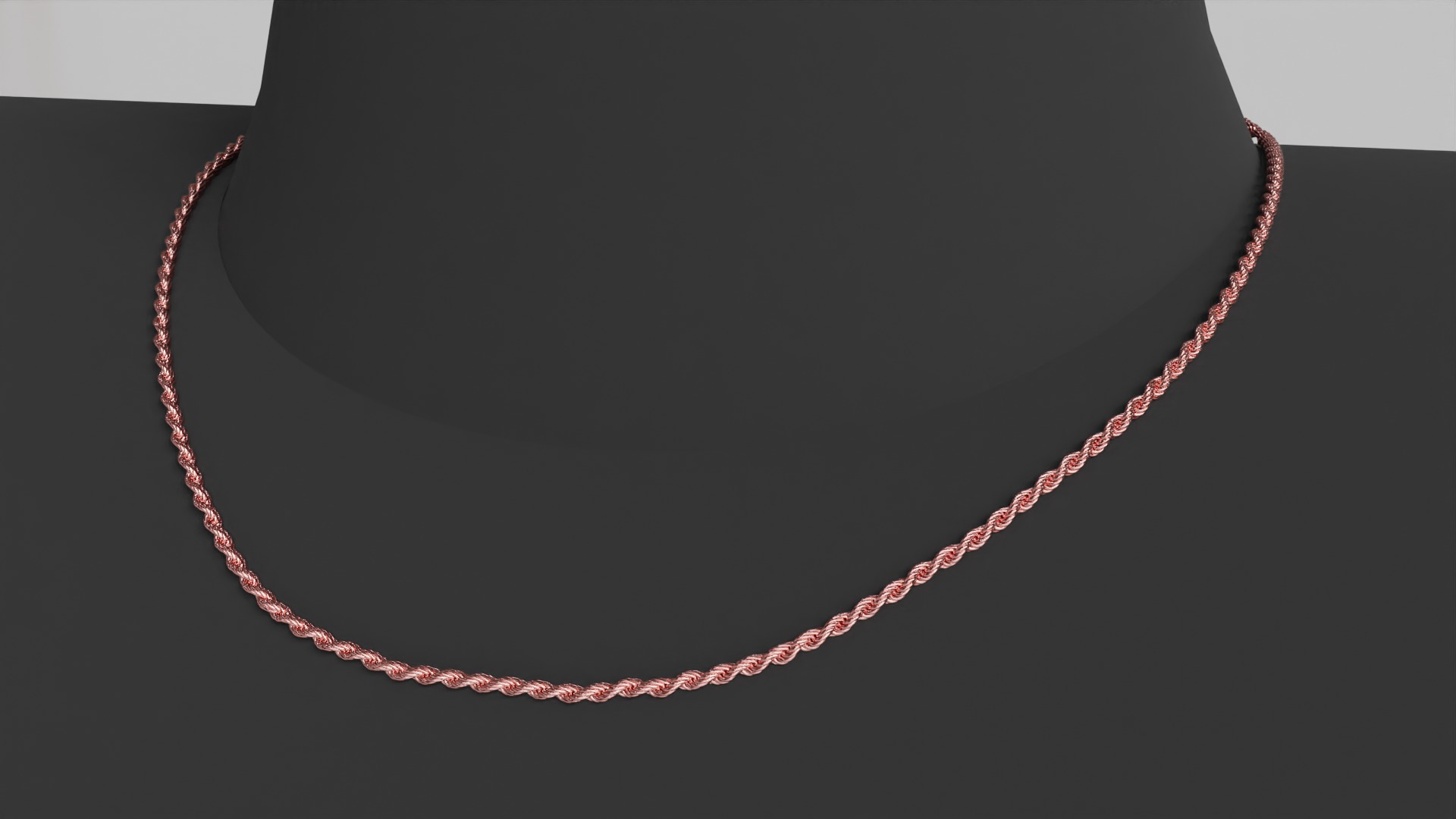 Photorealistic Endless Rope Necklace 3D model_5