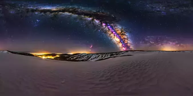 8K HDR Boundless Cosmos with Twinkling Stars Background