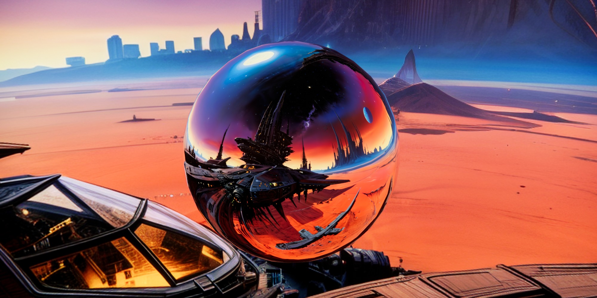 8K HDR Barren World Under Dying Star Background 3D model_2