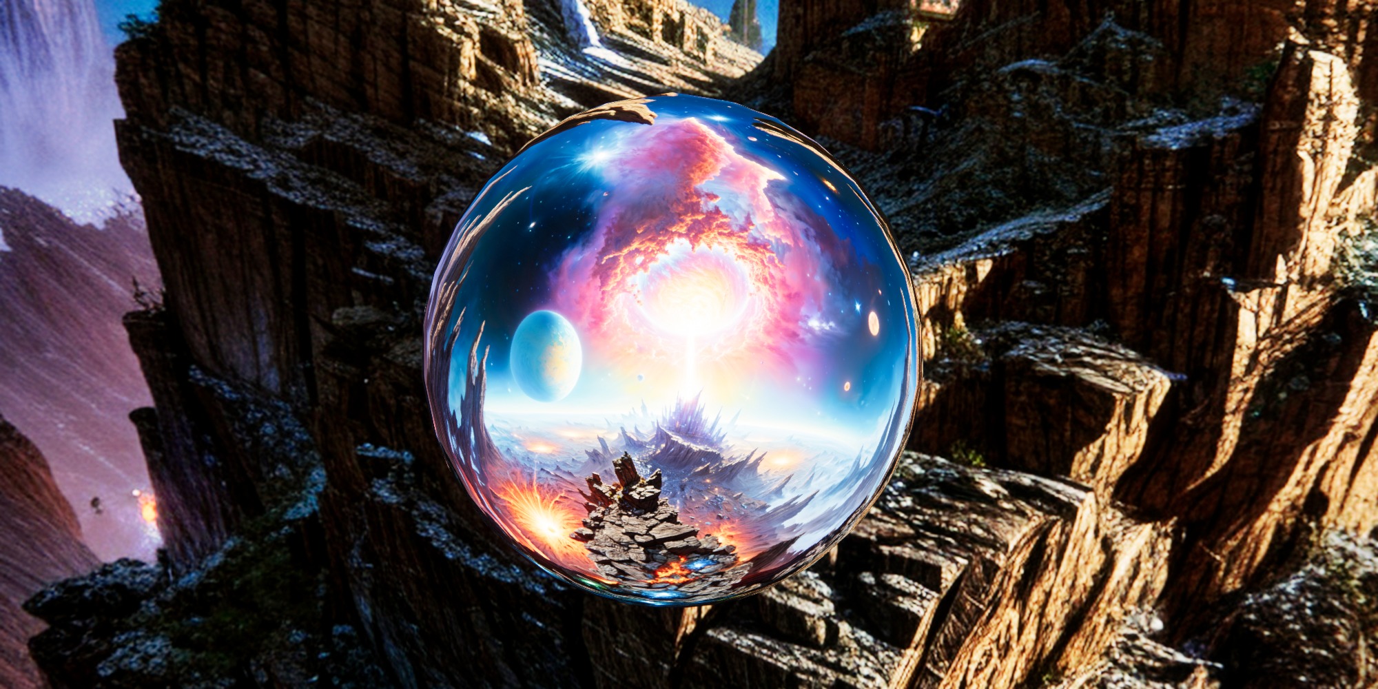 8K HDR Shattered Planetary Remains Background 3D model_2