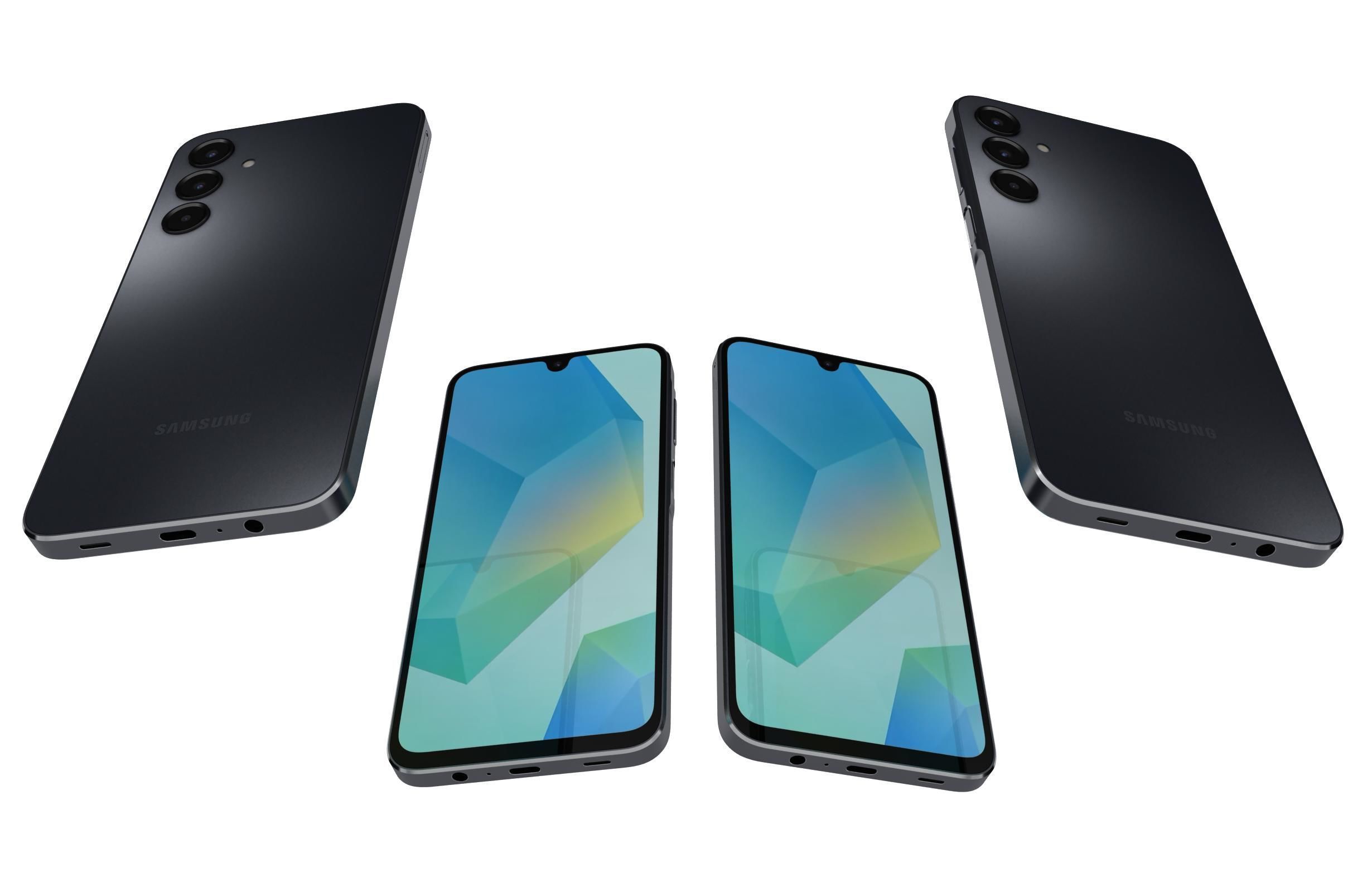 Samsung Galaxy A16 4G Black 3D model_5