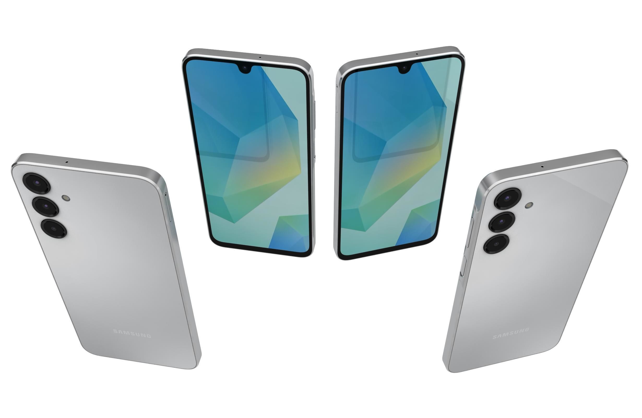 Samsung Galaxy A16 4G Light Gray 3D model_4