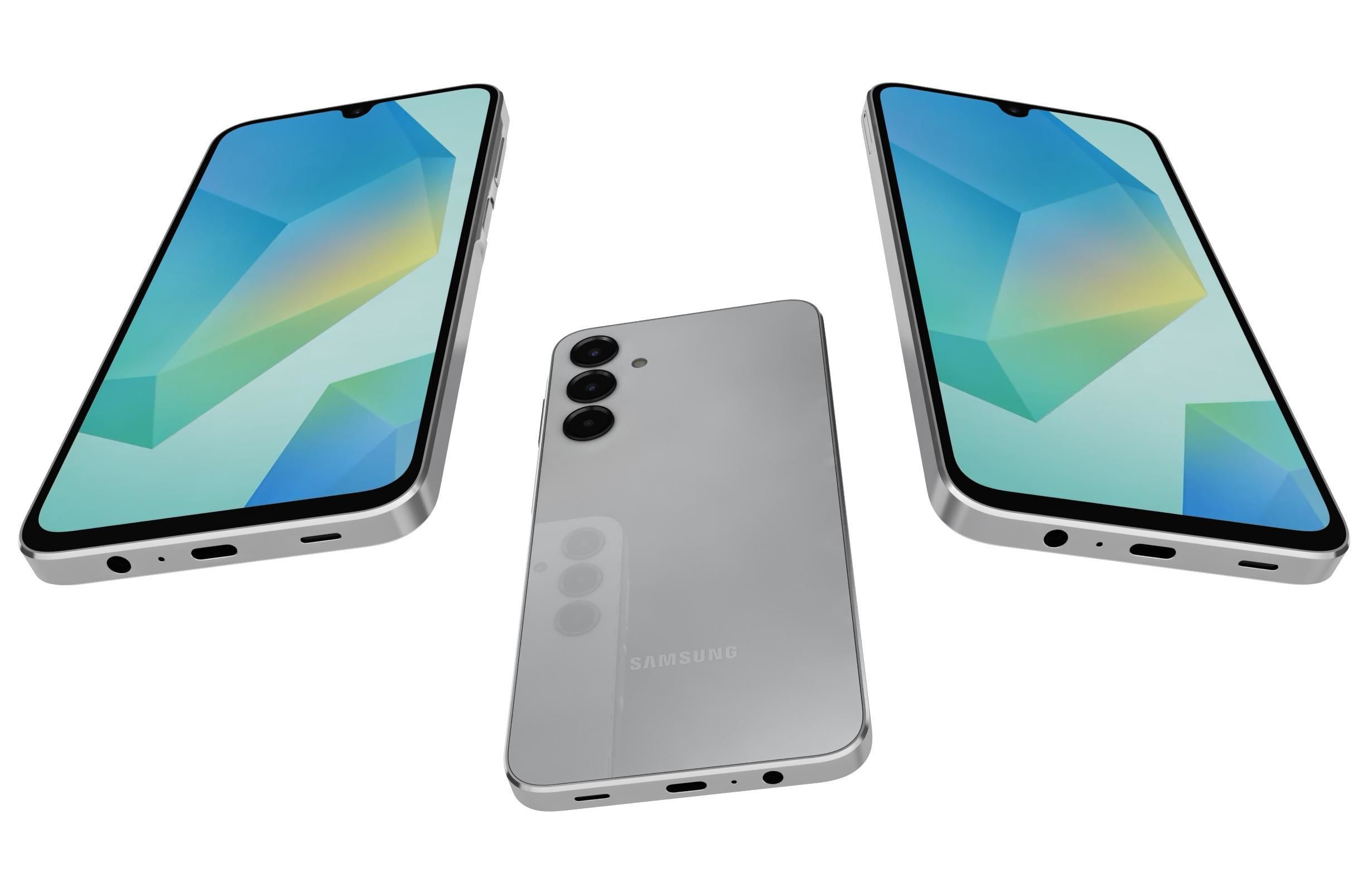 Samsung Galaxy A16 4G Light Gray 3D model_2