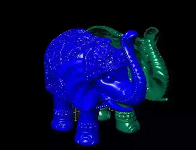 elephant drawing for jewelry  model