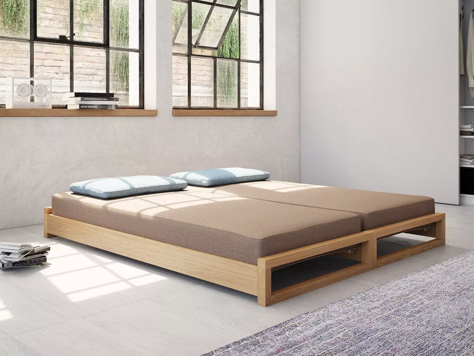 Guest Double Bed 3D model_0