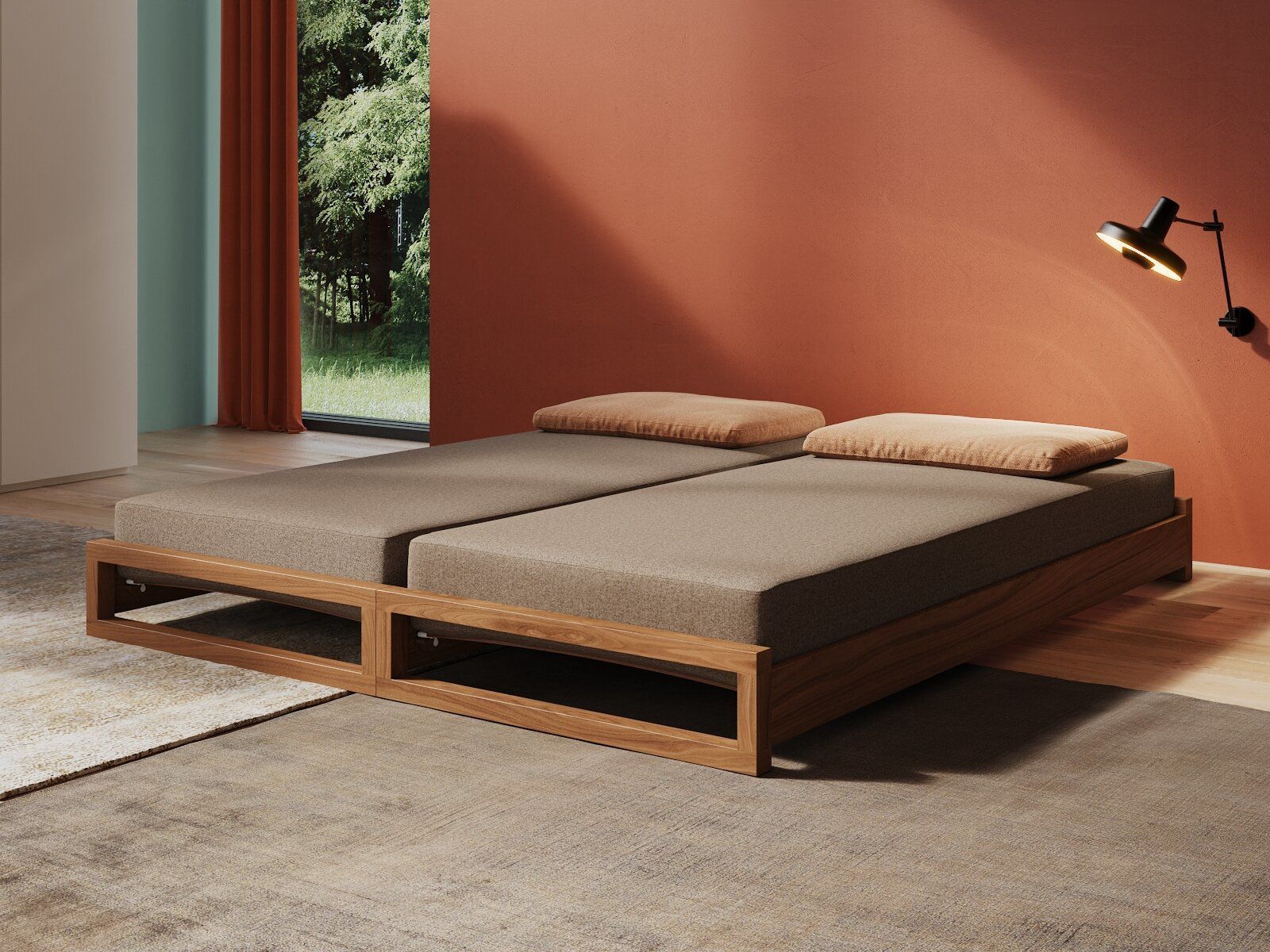 Guest Double Bed 3D model_1