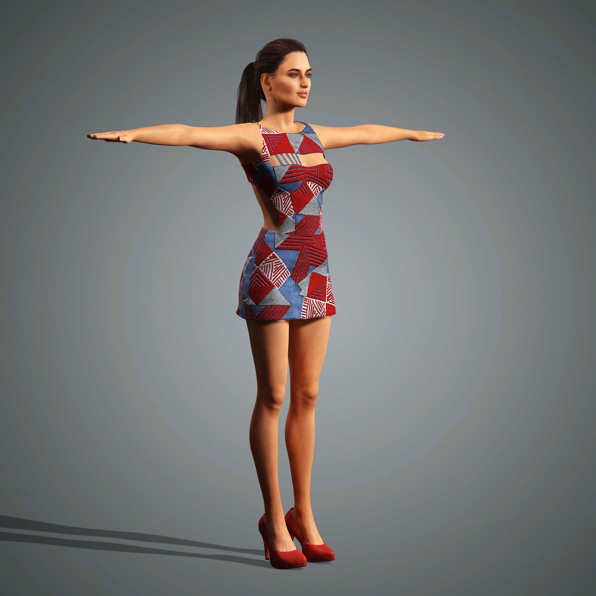 Irina Shayk Character 3D Model Low-poly 3D model_15