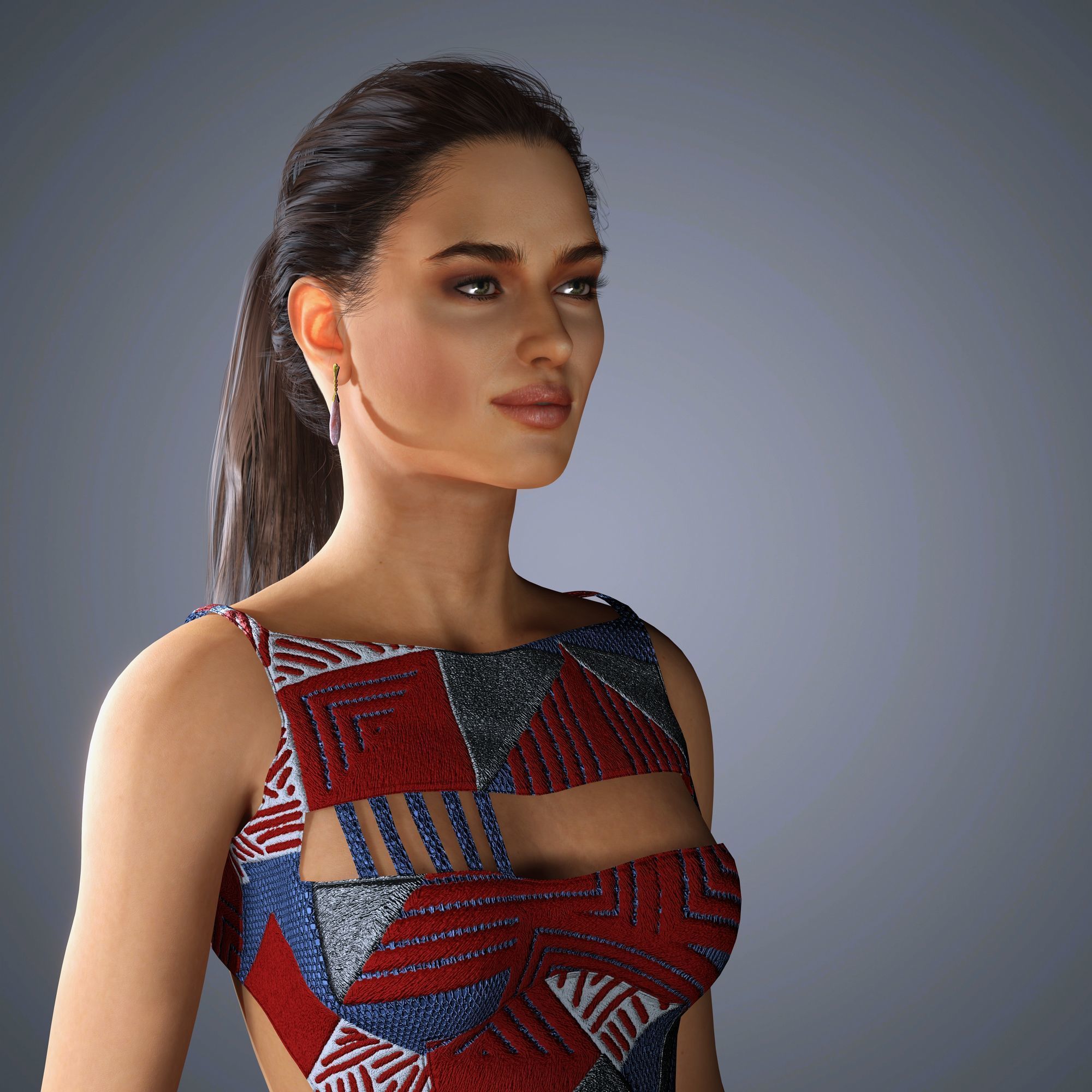 Irina Shayk Character 3D Model Low-poly 3D model_10