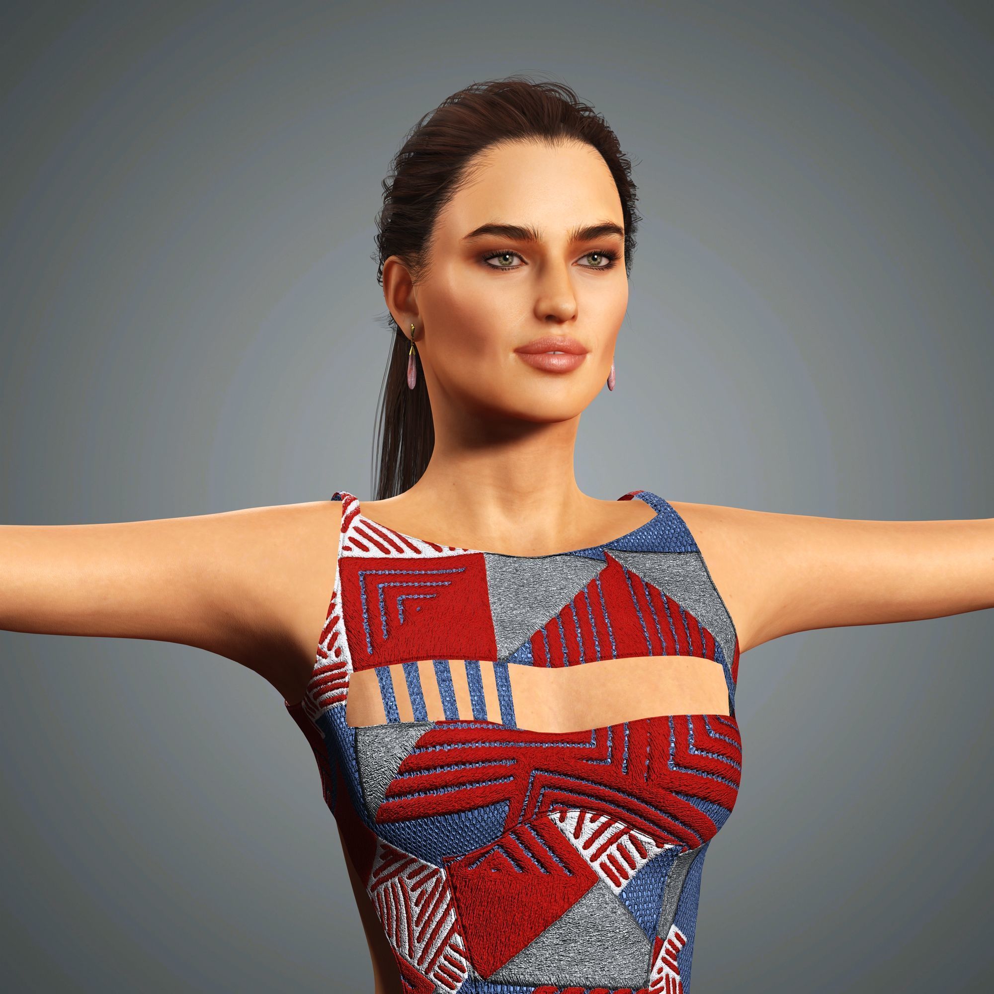 Irina Shayk Character 3D Model Low-poly 3D model_21