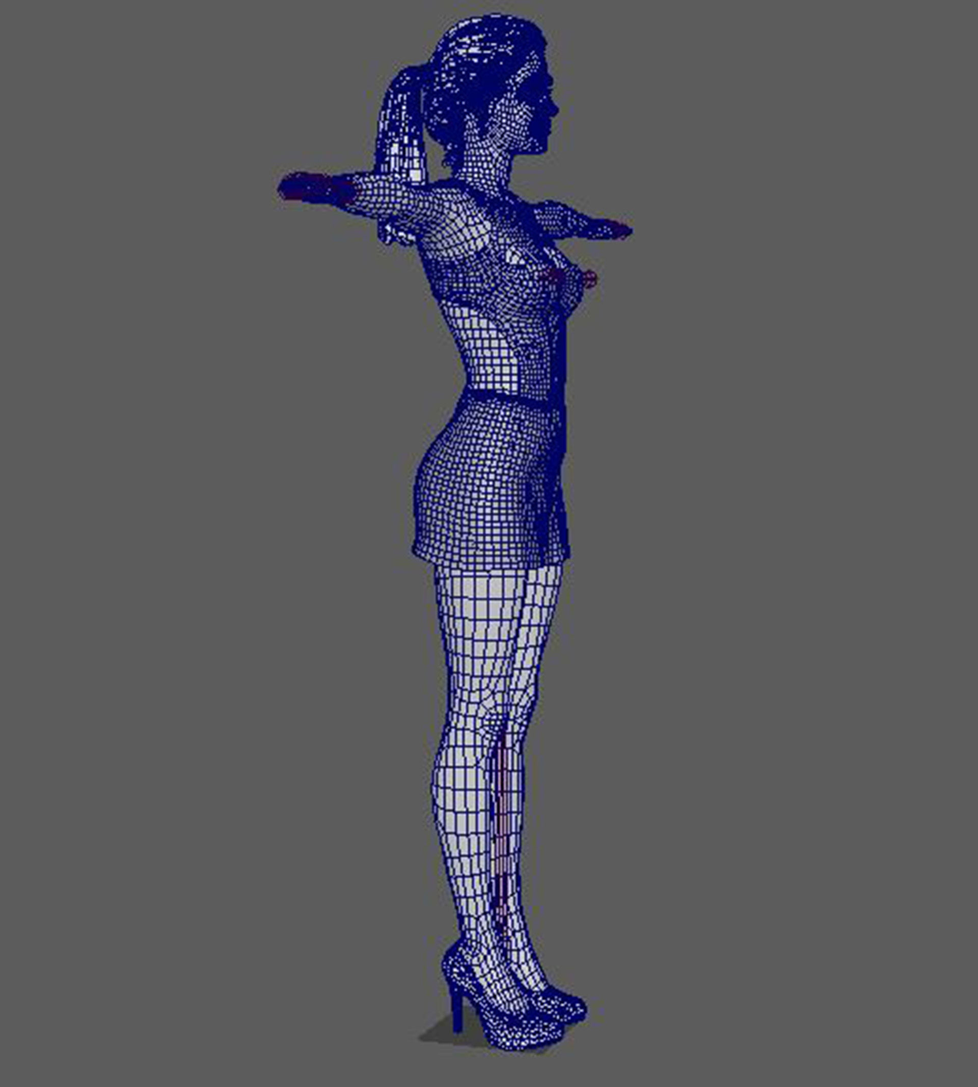 Irina Shayk Character 3D Model Low-poly 3D model_28