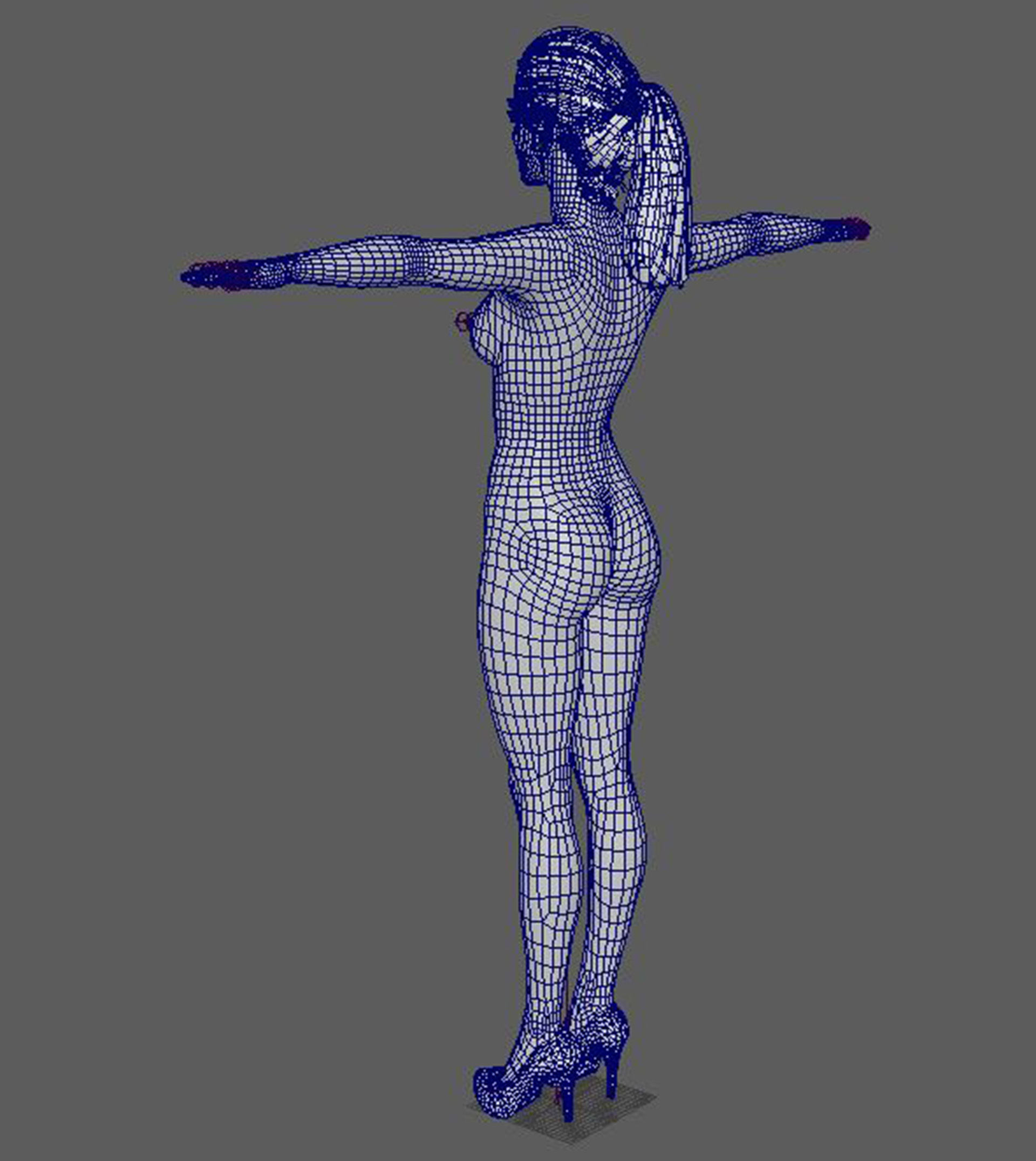 Irina Shayk Character 3D Model Low-poly 3D model_24