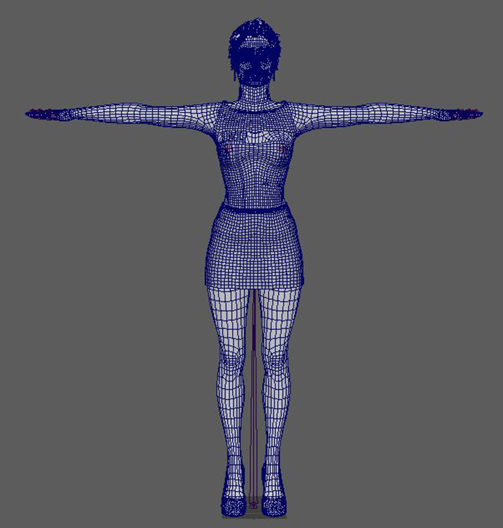 Irina Shayk Character 3D Model Low-poly 3D model_25