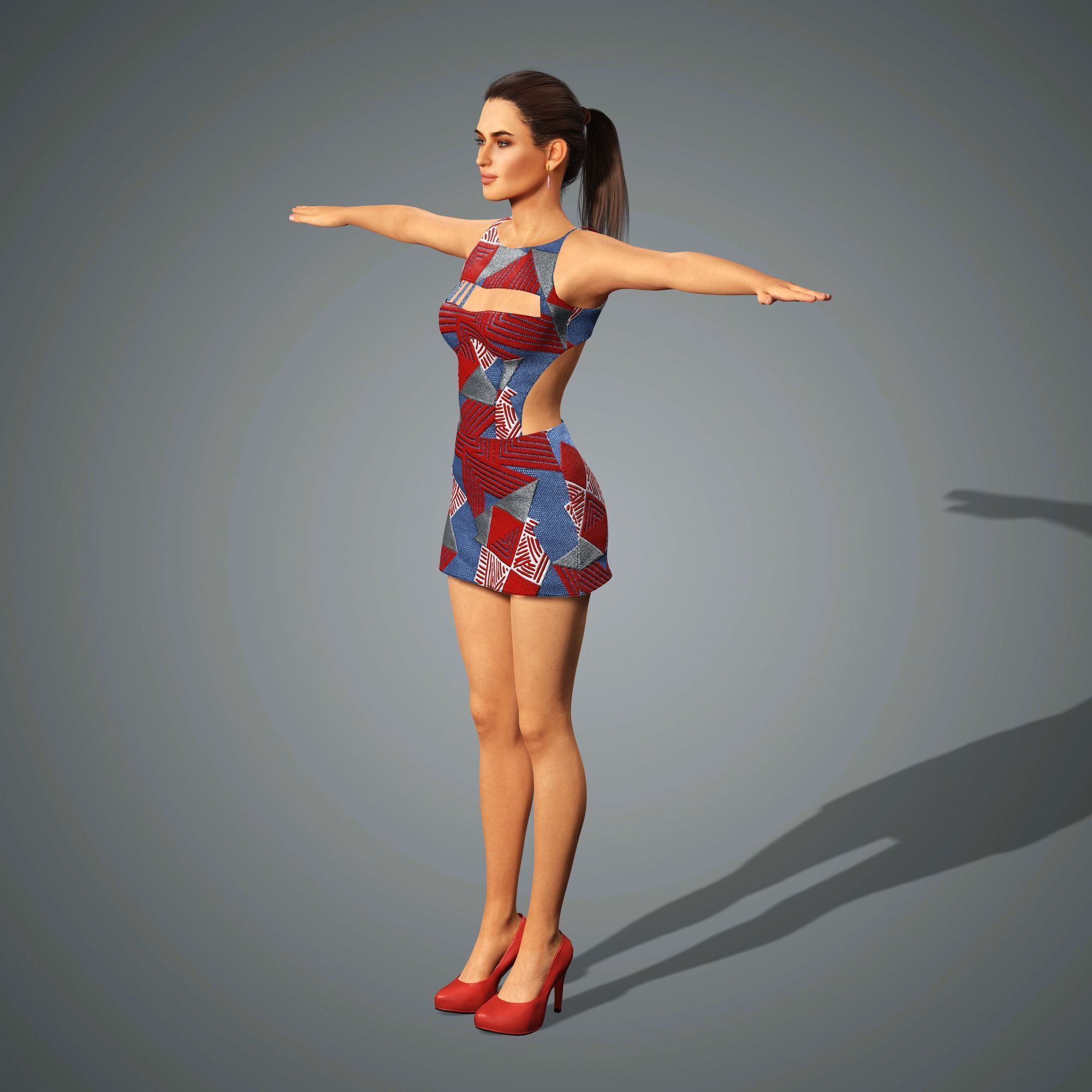 Irina Shayk Character 3D Model Low-poly 3D model_16