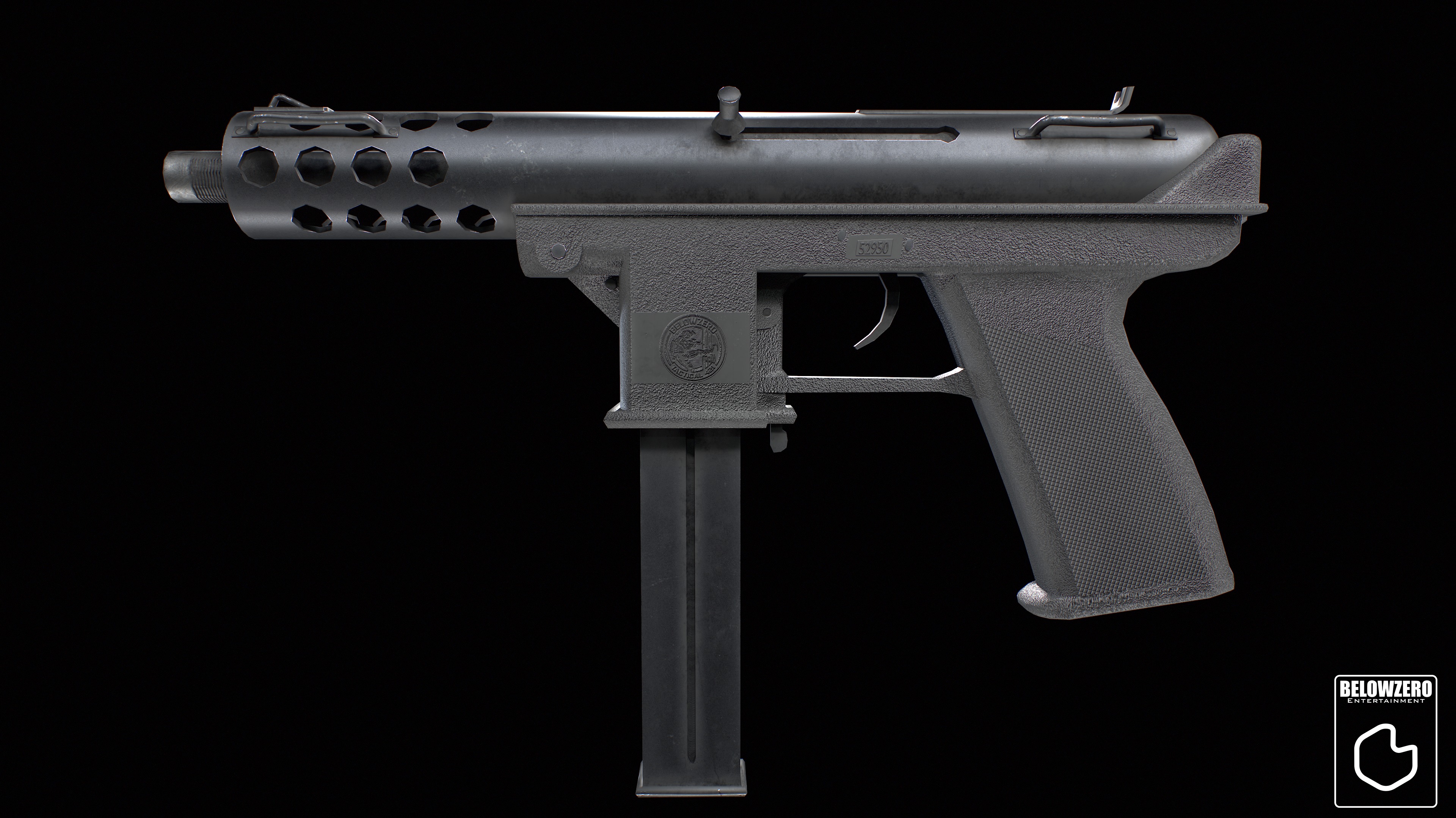 Tec-9 Low-poly 3D model_4