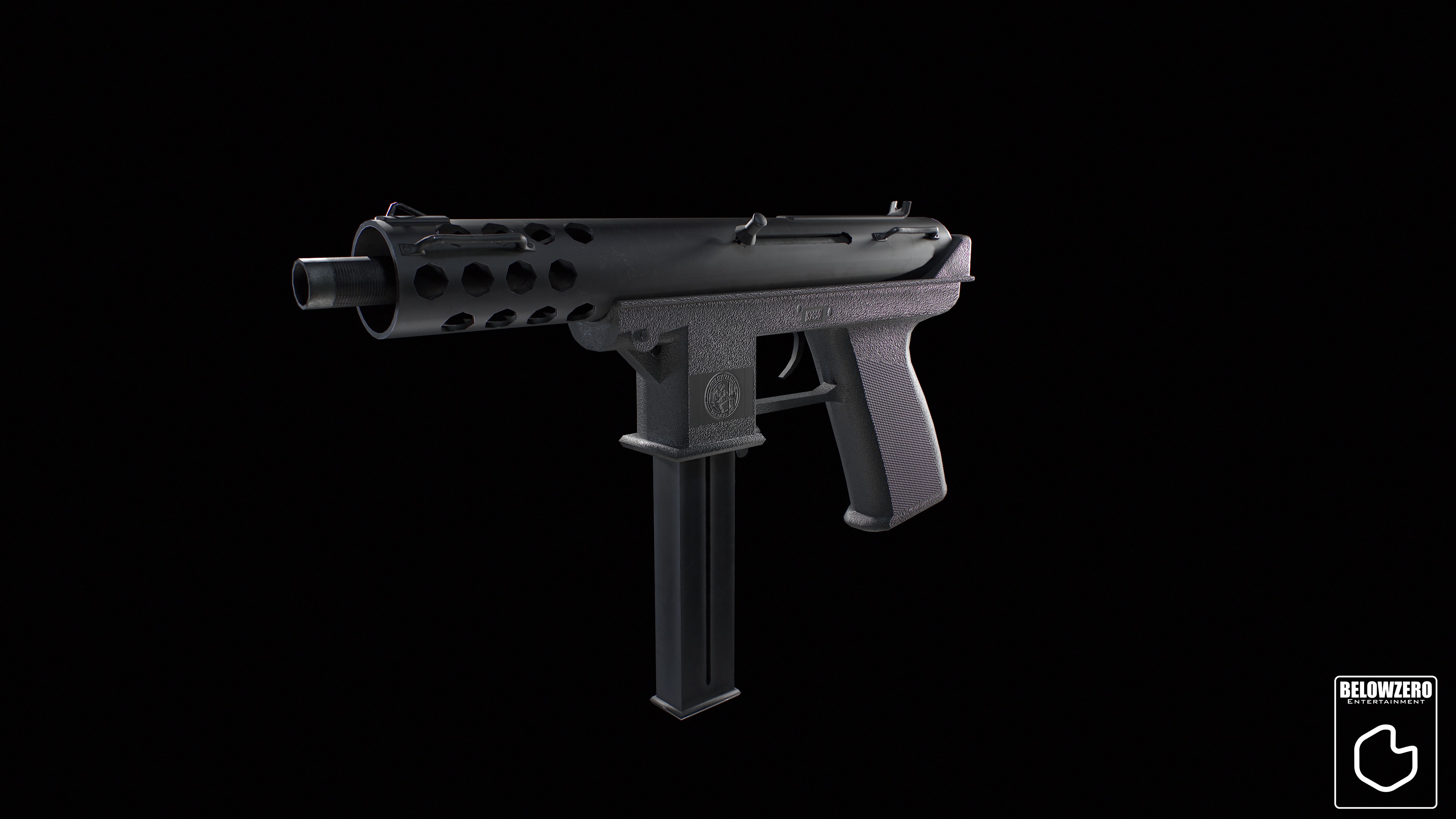 Tec-9 Low-poly 3D model_3