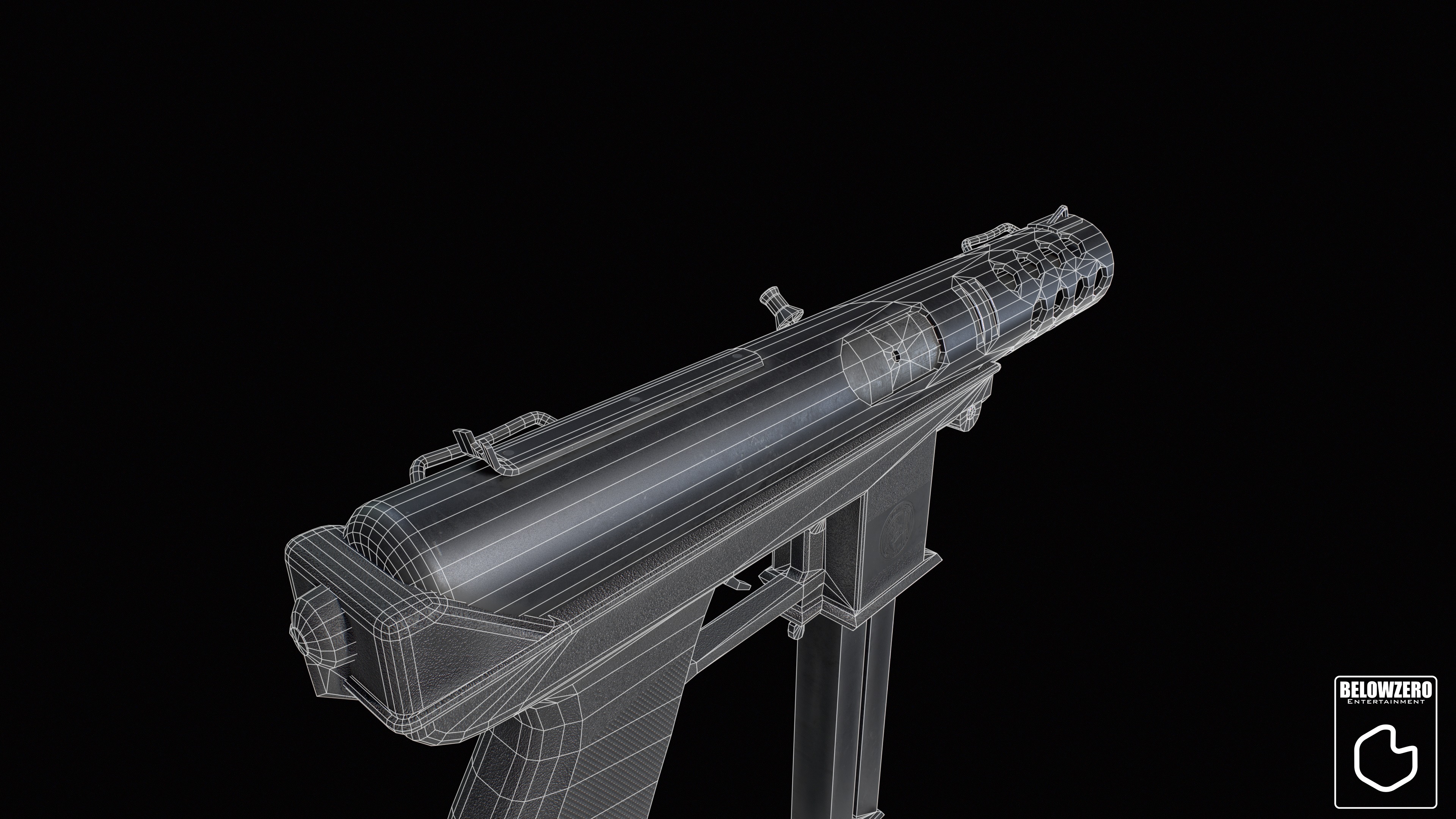 Tec-9 Low-poly 3D model_2