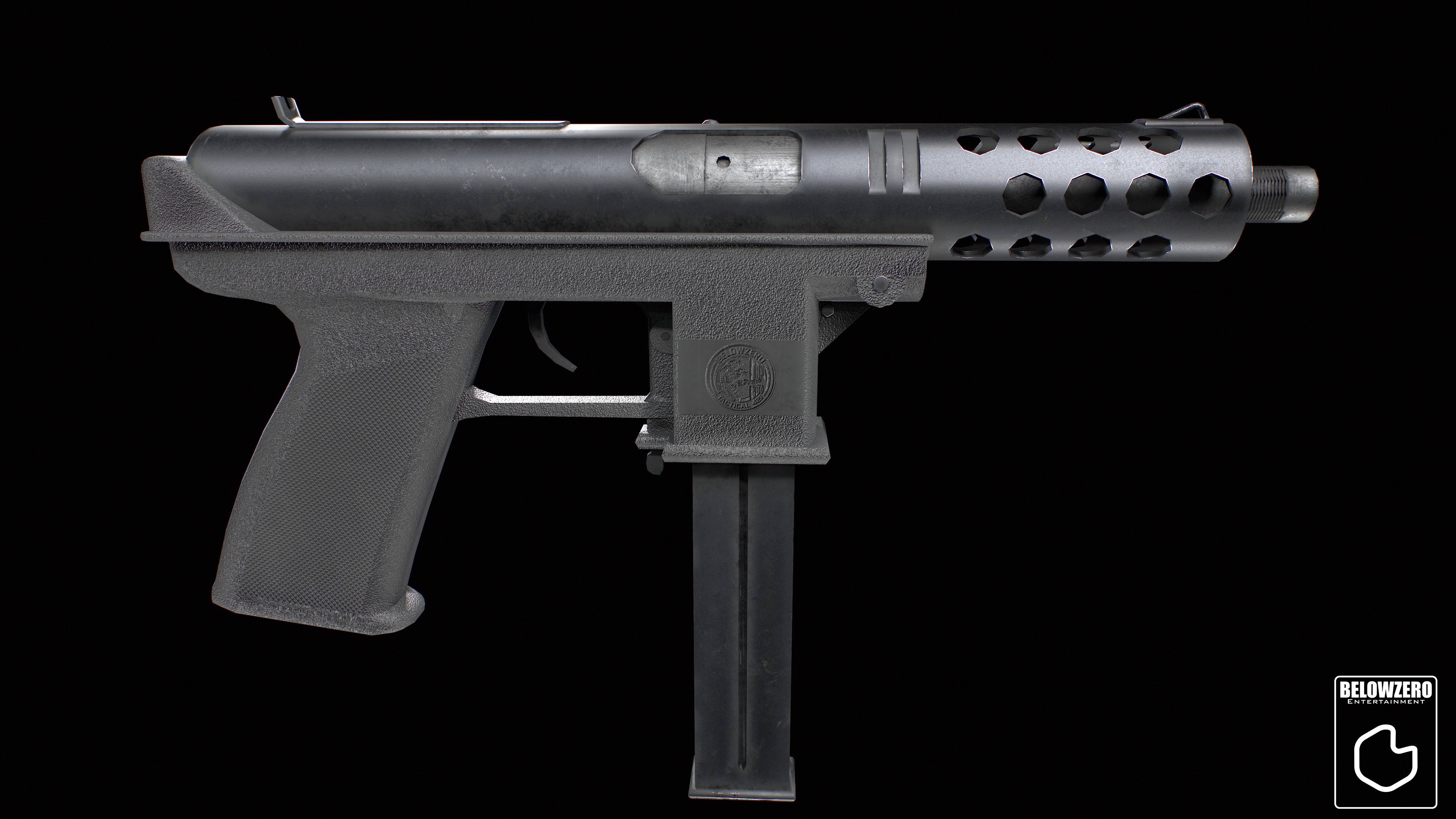 Tec-9 Low-poly 3D model_6