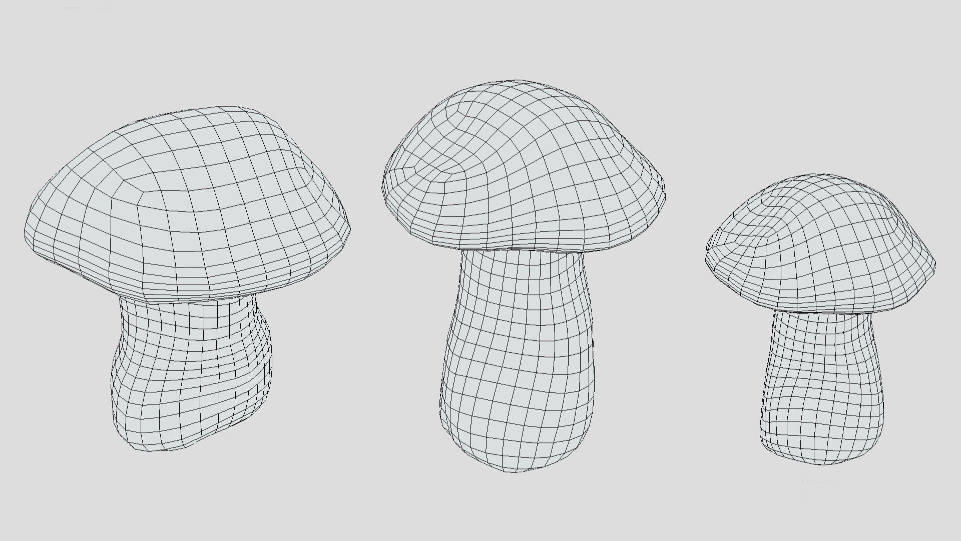 Boletus Edulis Porcini  Mushroom Low Poly 3D model_9