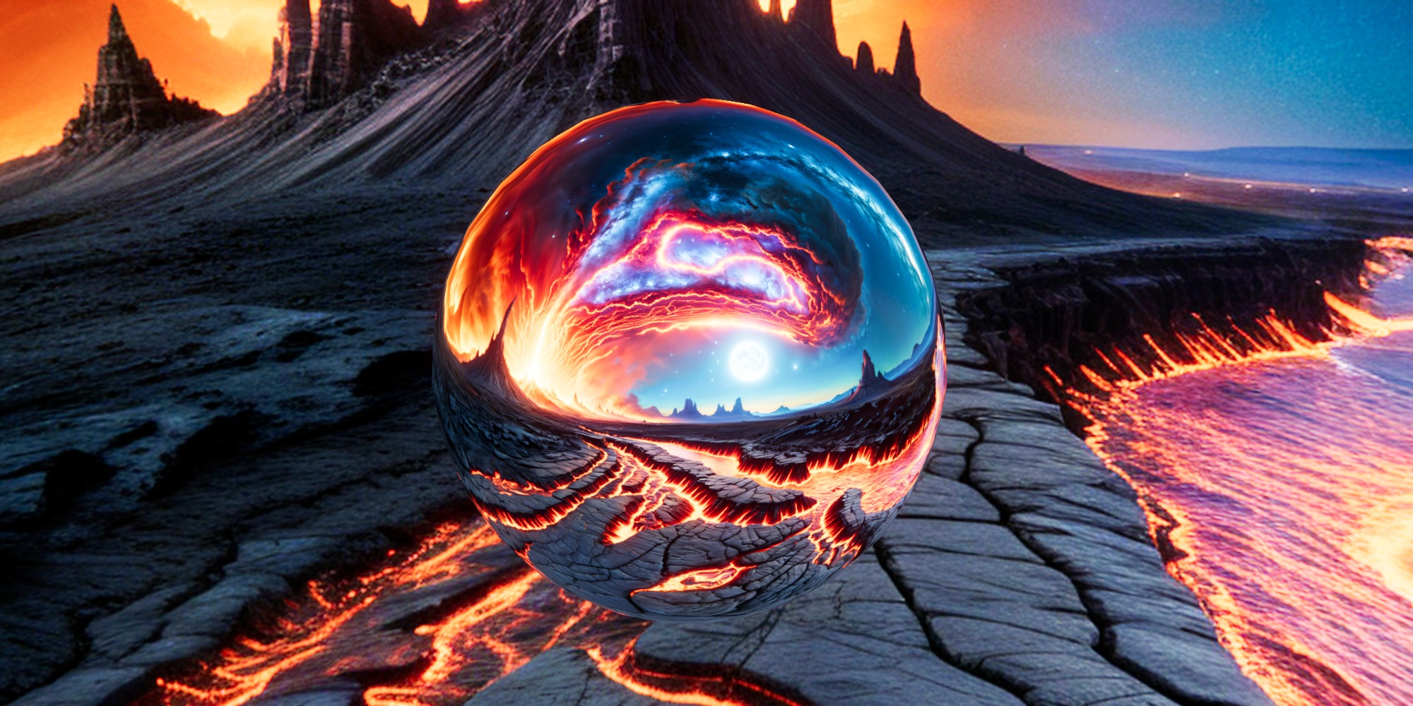 8K HDR Extraterrestrial Landscape Background 3D model_2