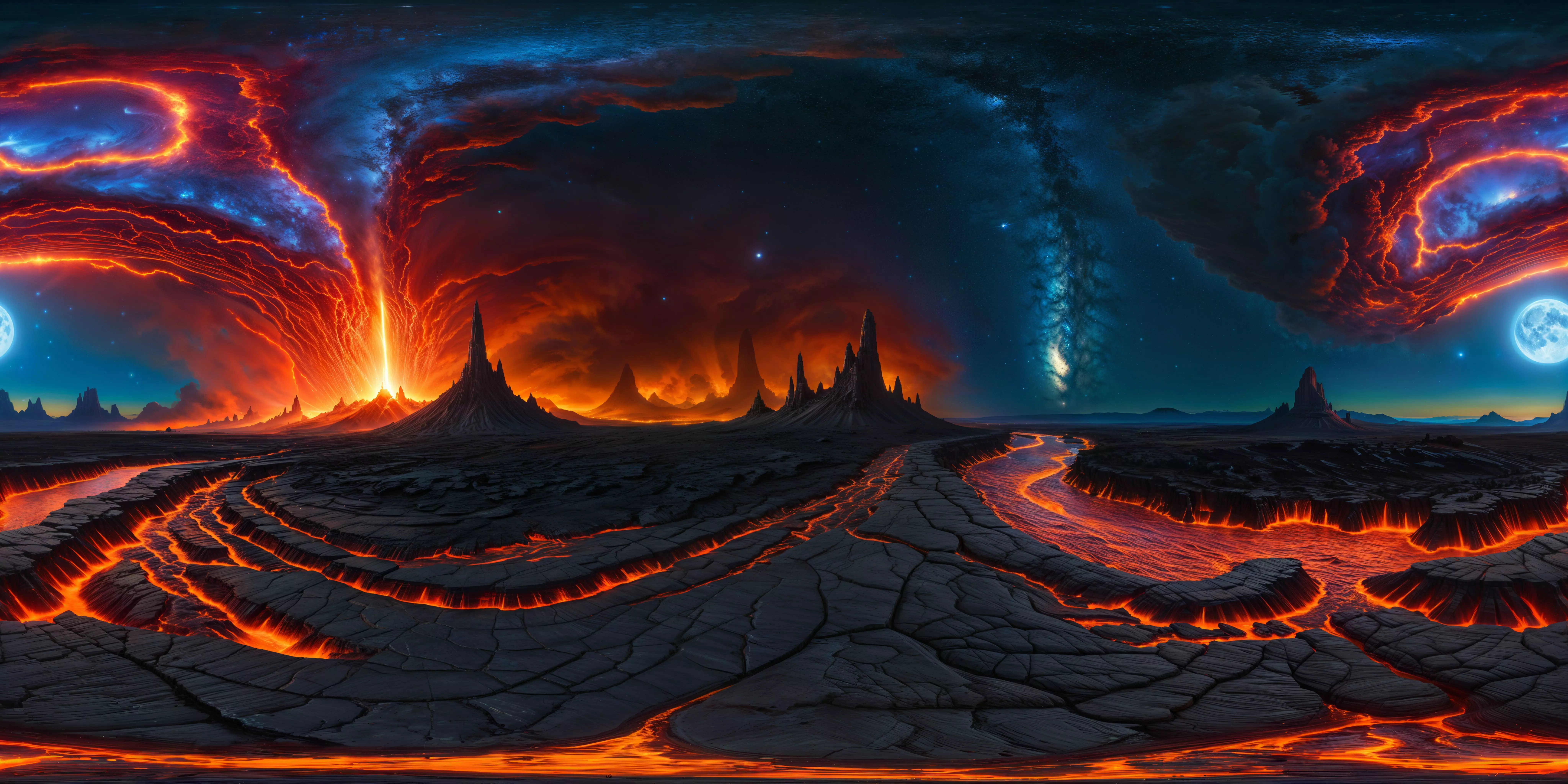 8K HDR Extraterrestrial Landscape Background 3D model_0