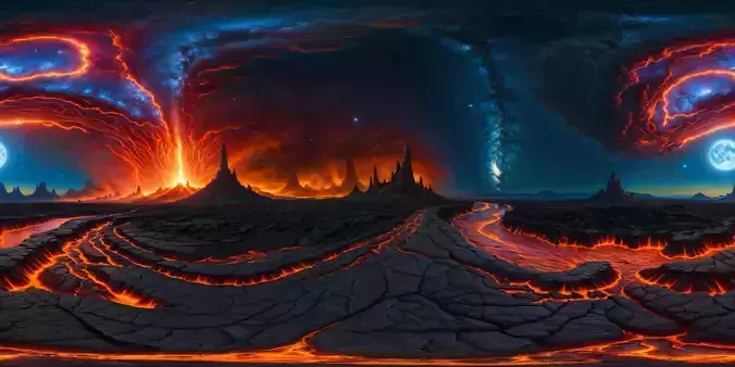 8K HDR Extraterrestrial Landscape Background 3D model