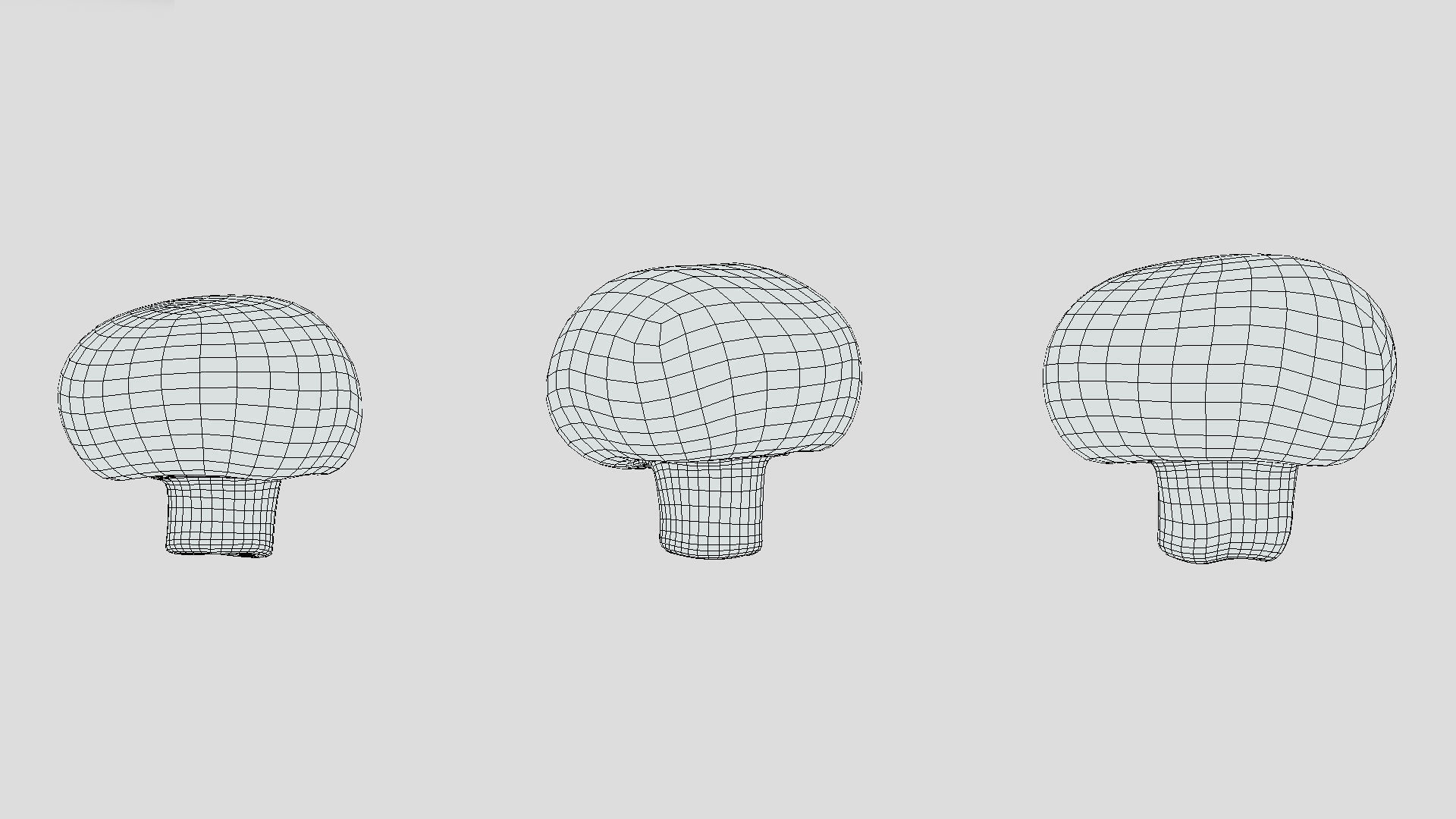Button Mushroom Low Poly 3D model_9