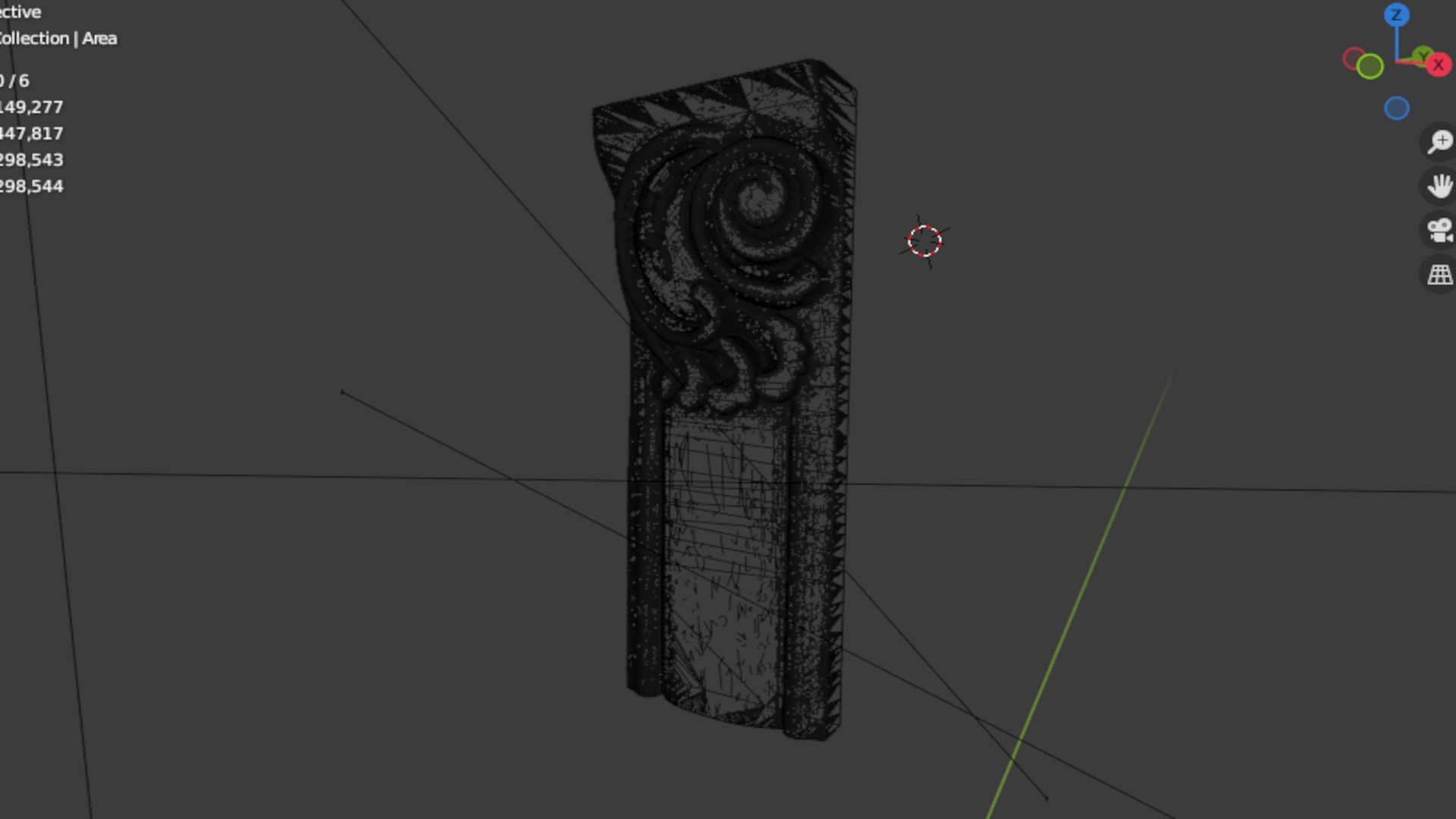 Classic decor ornament carved 32 3D model_6