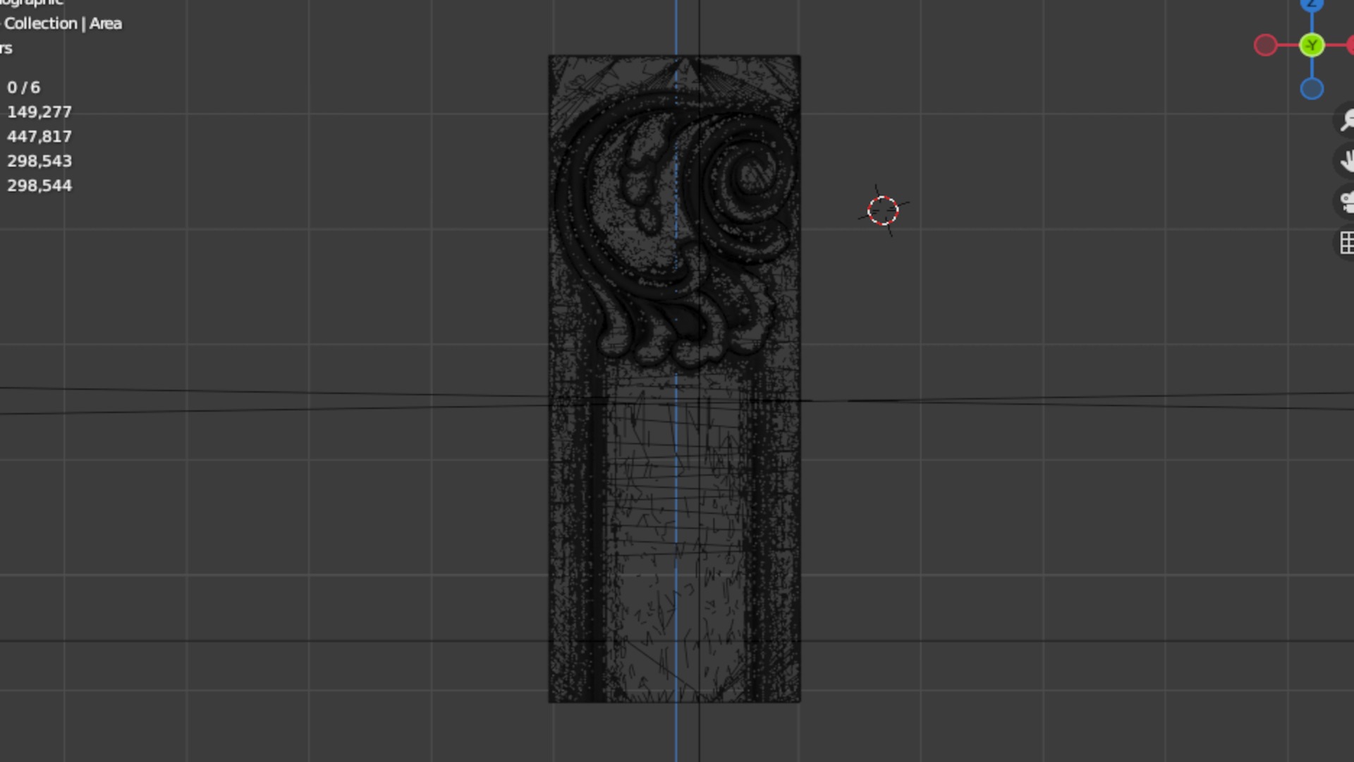 Classic decor ornament carved 32 3D model_5