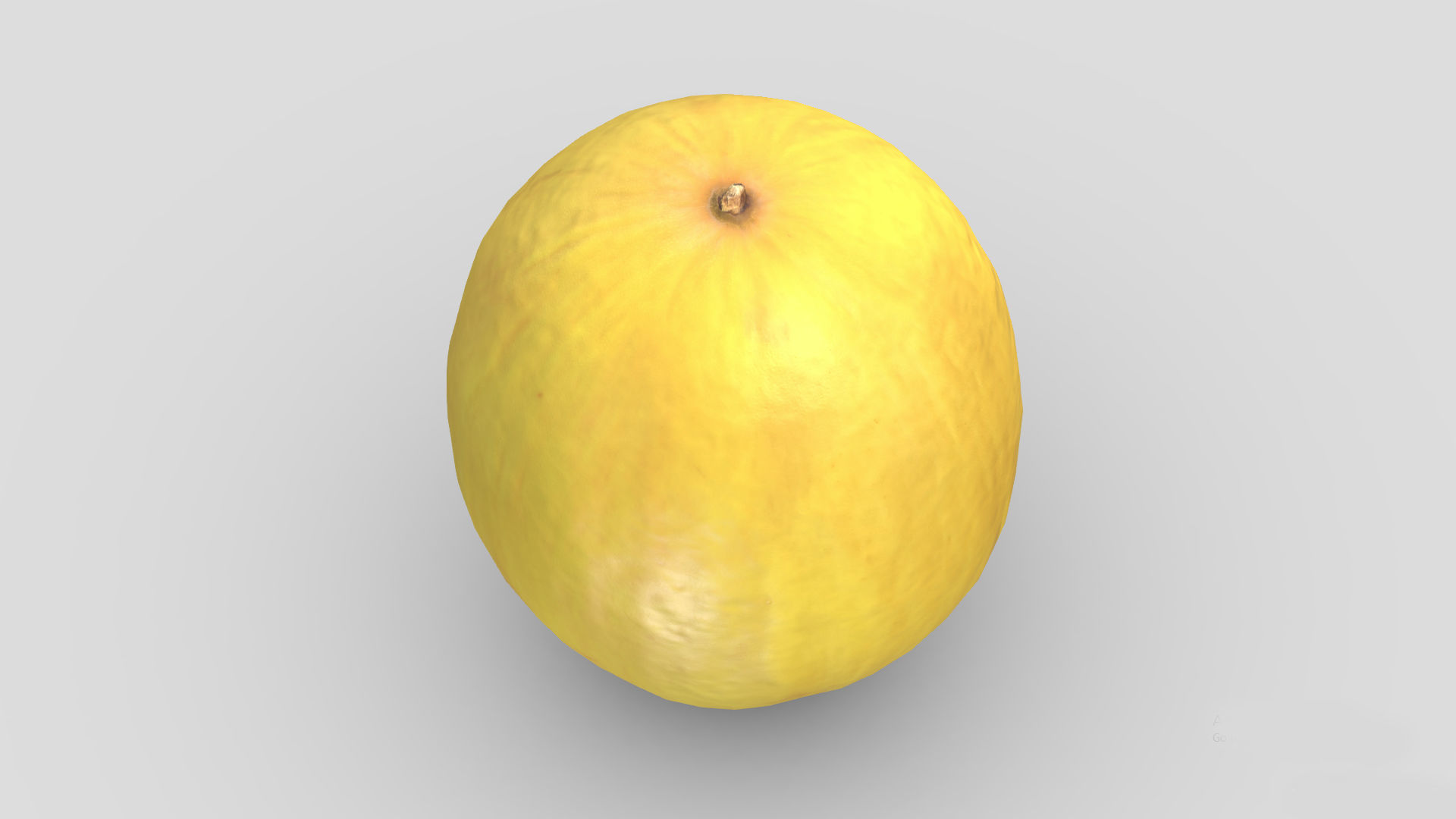 Canary Melon Low Poly 3D model_5