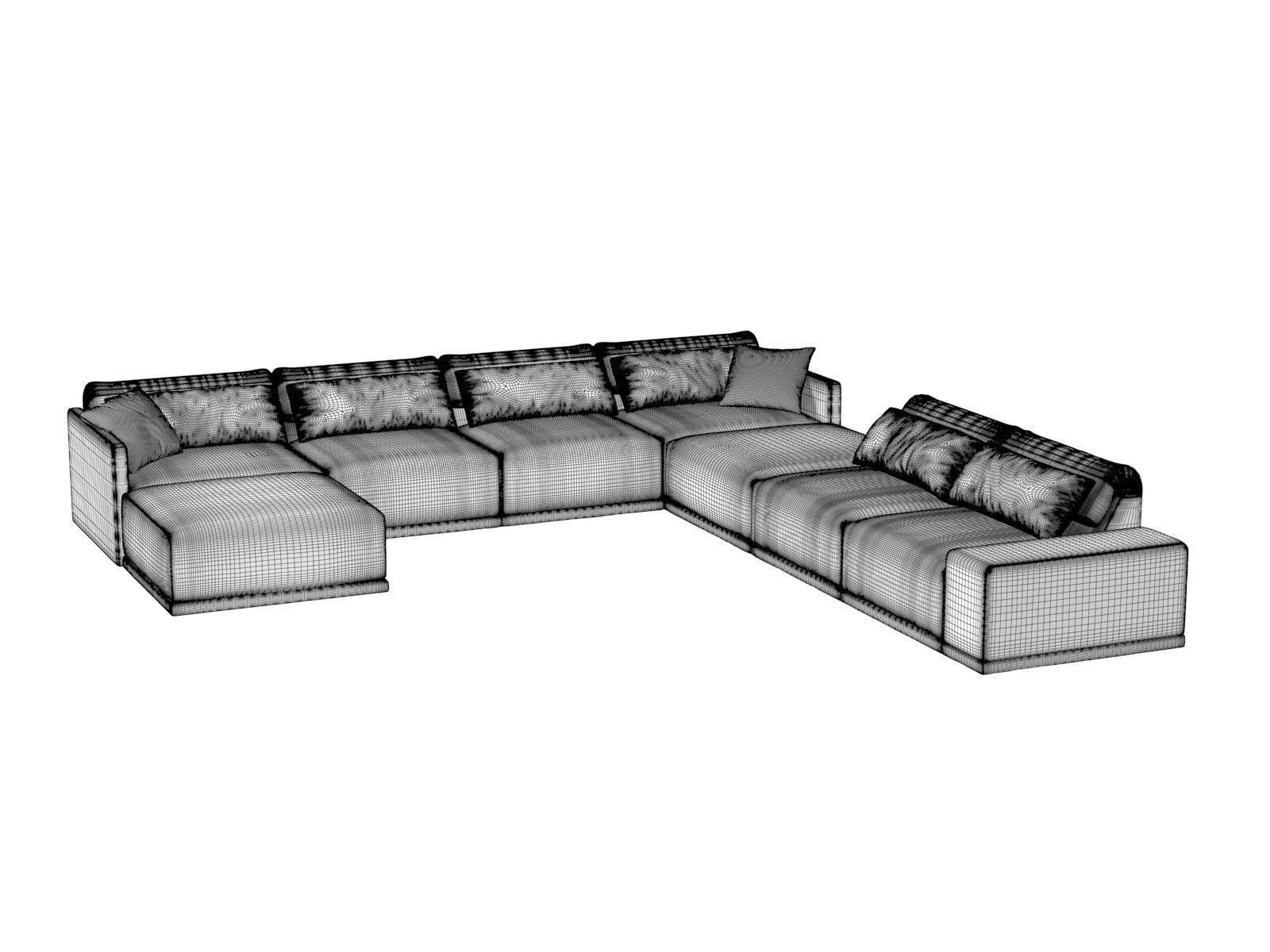 Grand Angle 13b Sofa Composition 3D model_2