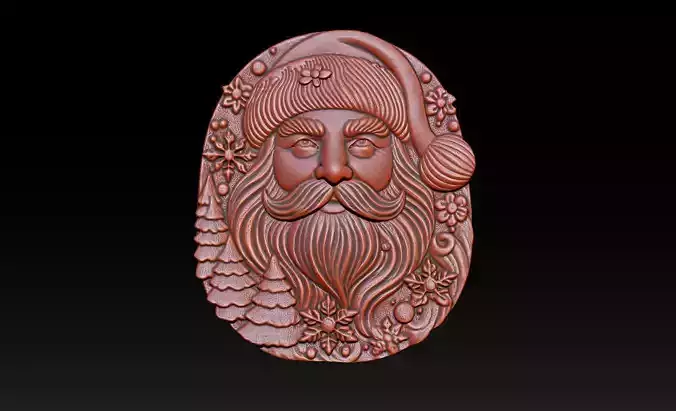 Santa Claus Bas Relief 3D print model